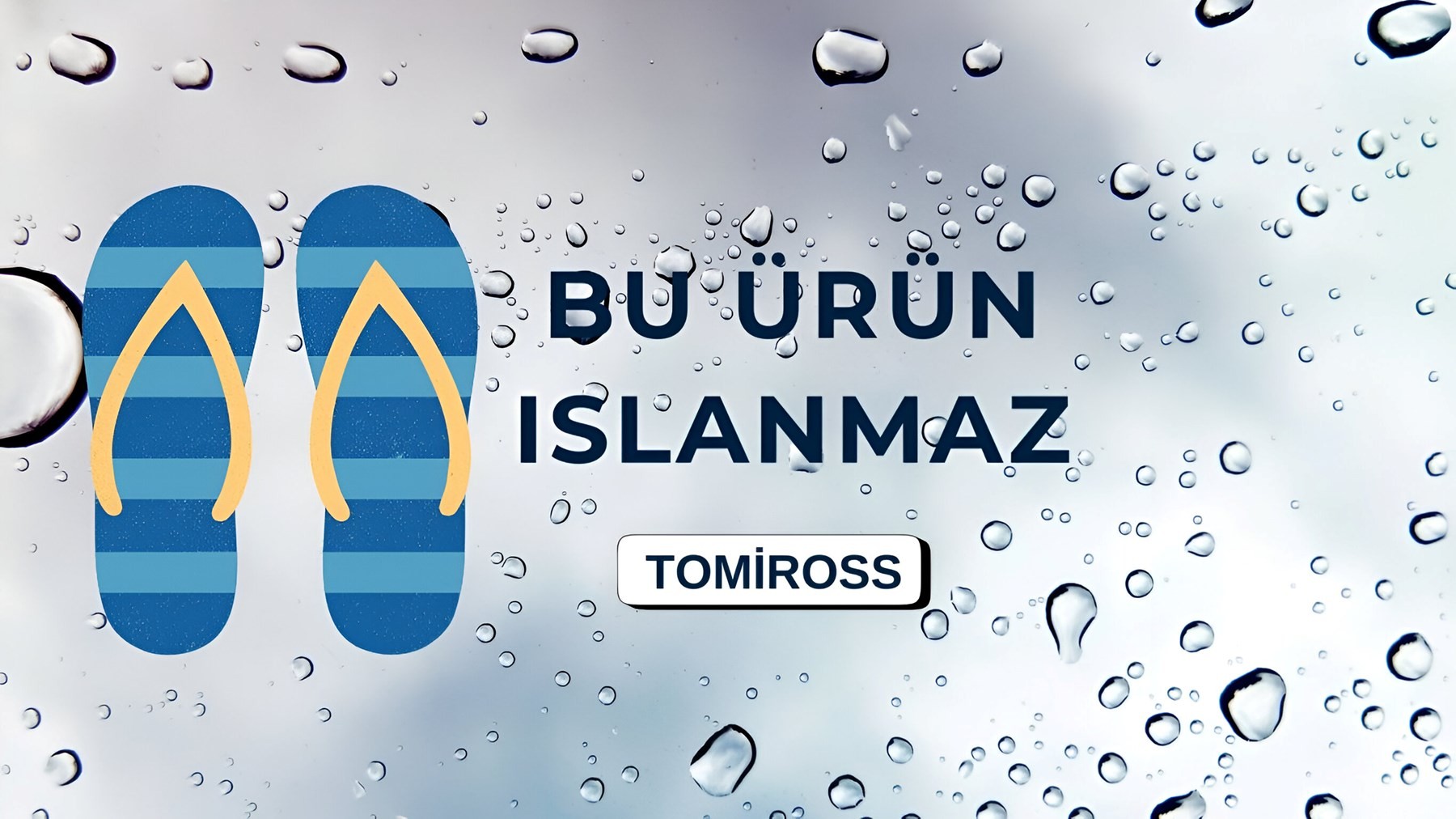 Unısex Mavi Beyaz Kaymaz Rahat Taban Deniz Plaj Havuz Banyo Günlük Terlik MIAMI-0850