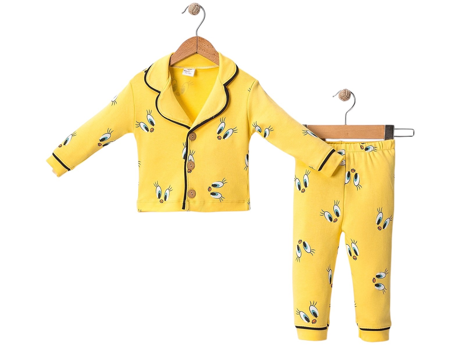 Tweety Desenli Yakalı Kız Pijama Takım