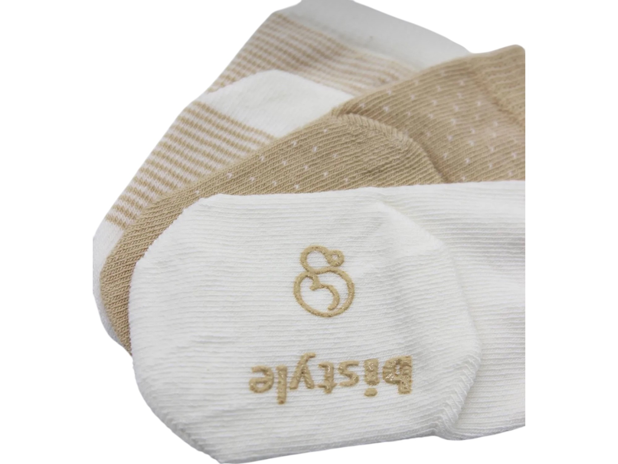 BİSTYLE ORGANİK 3LÜ BASİC KAYMAZ ÇORAP (BEJ)