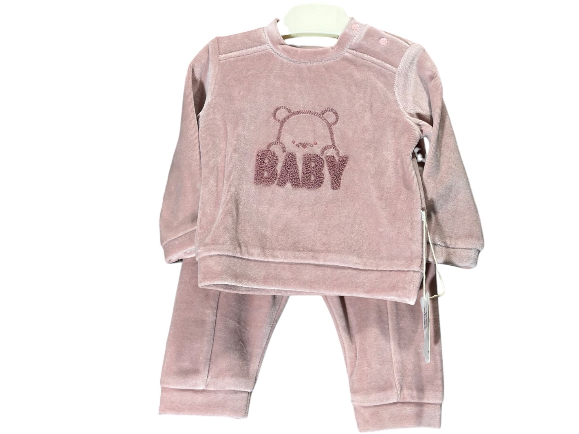 BİBABY ORGANİK  KIZ ÇOÇUĞU KADİFE SWEAT LİFE 2'Lİ TAKIM