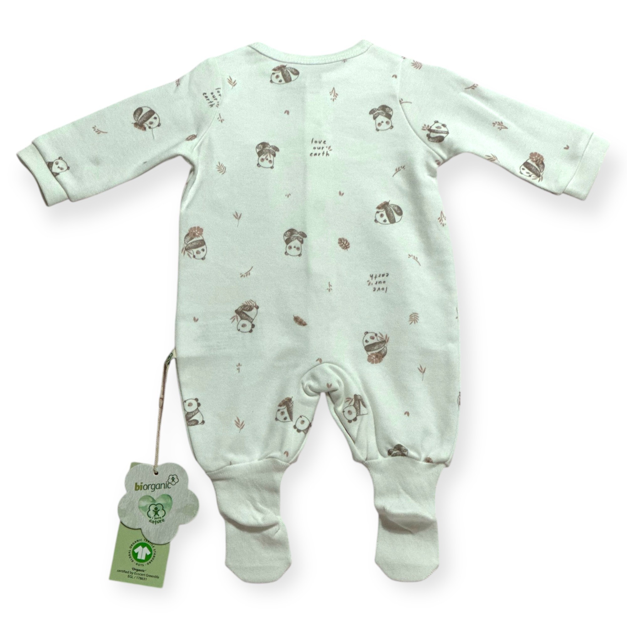 BİORGANİC LOVE OUR EARTH ROMPER WITH FEET MOCHA