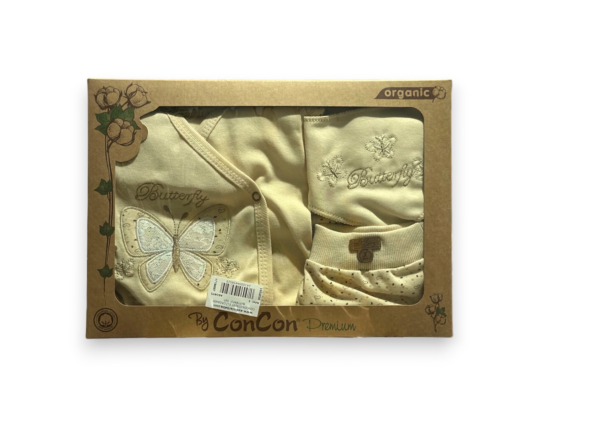CONCON 5'Lİ ORGANİK KELEBEK YENİ DOĞAN SET