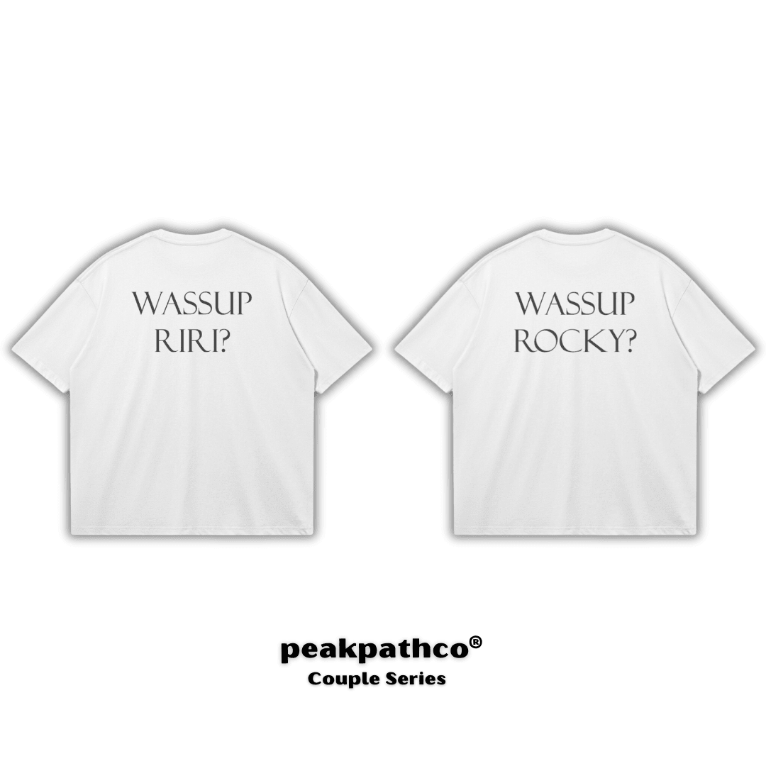 What's Up Riri? - What's Up Rocky? (2 Adet) Couple Oversize T-shirt