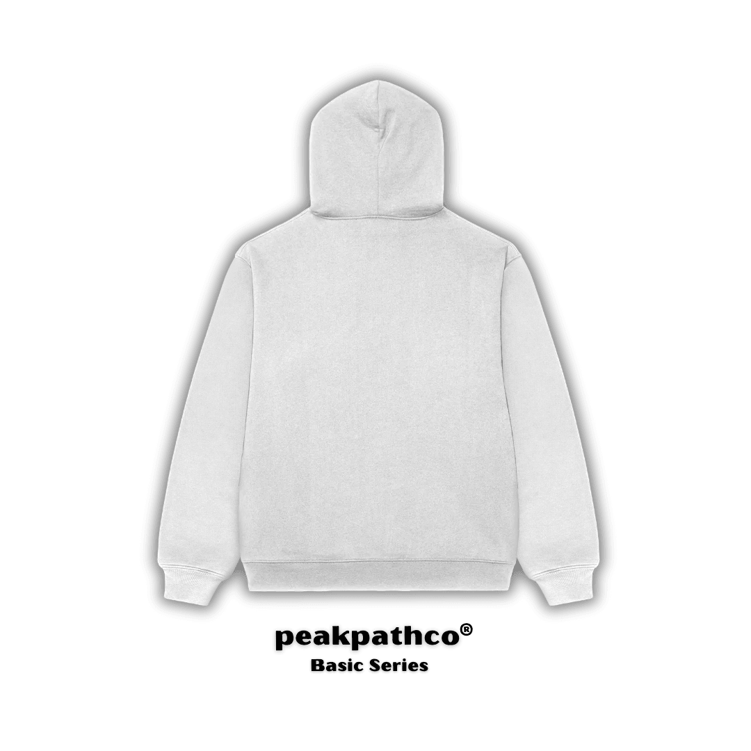 Beyaz Basic Oversize Kapşonlu Hoodie