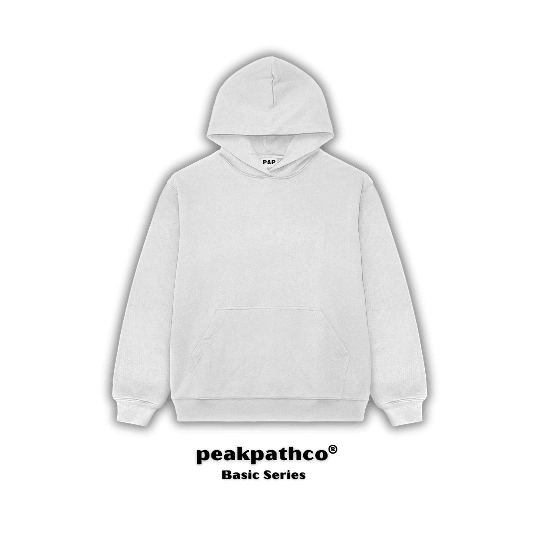 Beyaz Basic Oversize Kapşonlu Hoodie