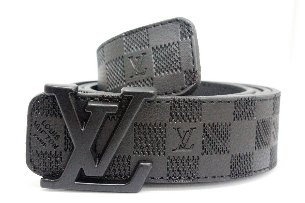 New Designer Mens Belt : Louis Vuitton Beanie Wool Black Damier