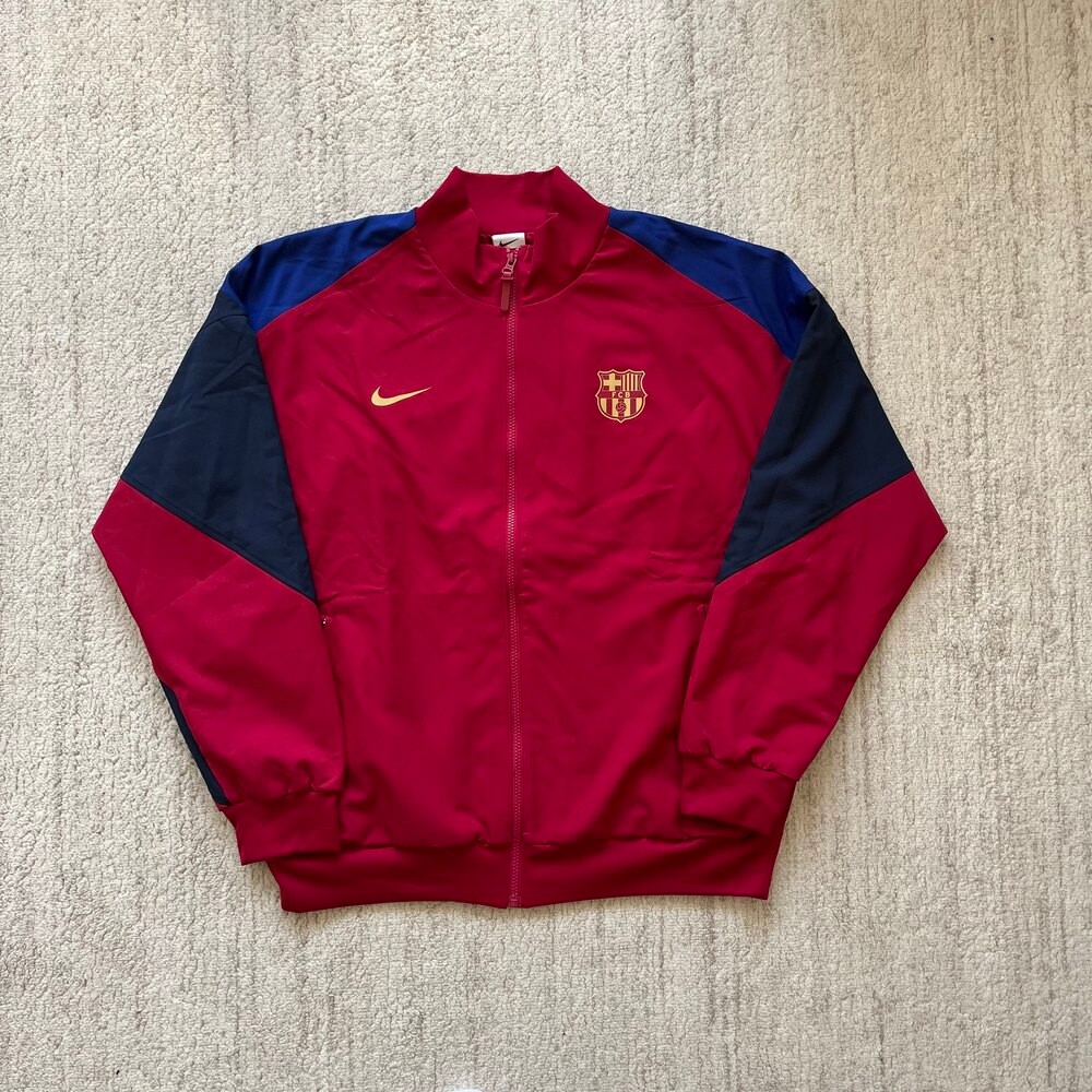 Nike FC Barcelona Strike Soccer Track Jacket 'Noble Red'
