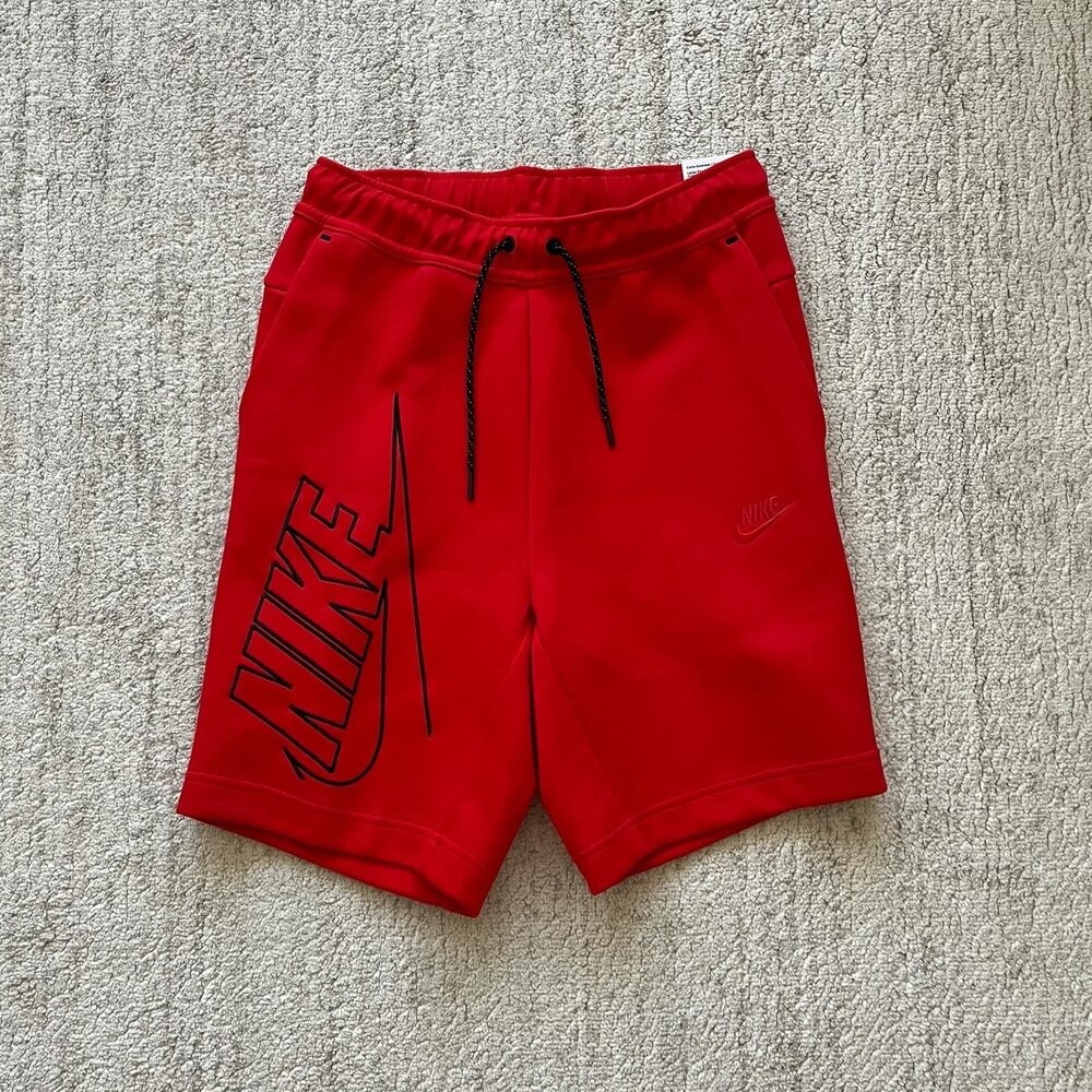 Nike Tech Fleece Futura Graphic Shorts 'University Red'