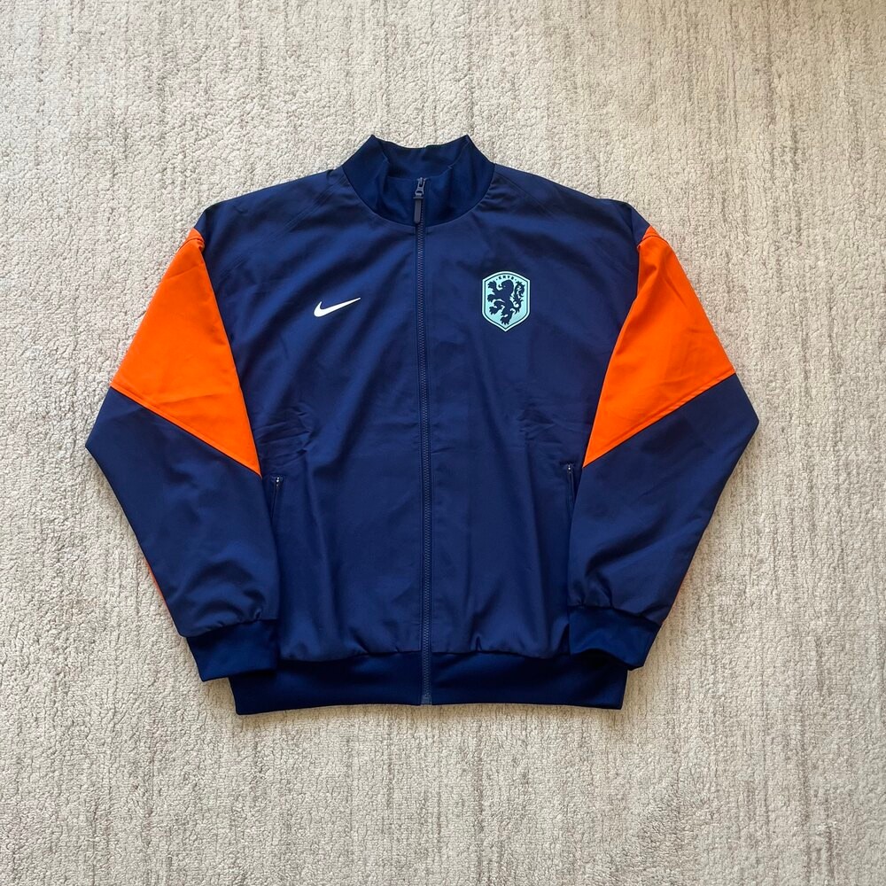 Nike Netherlands Strike Dri-FIT Football Jacket 'Blue Void'