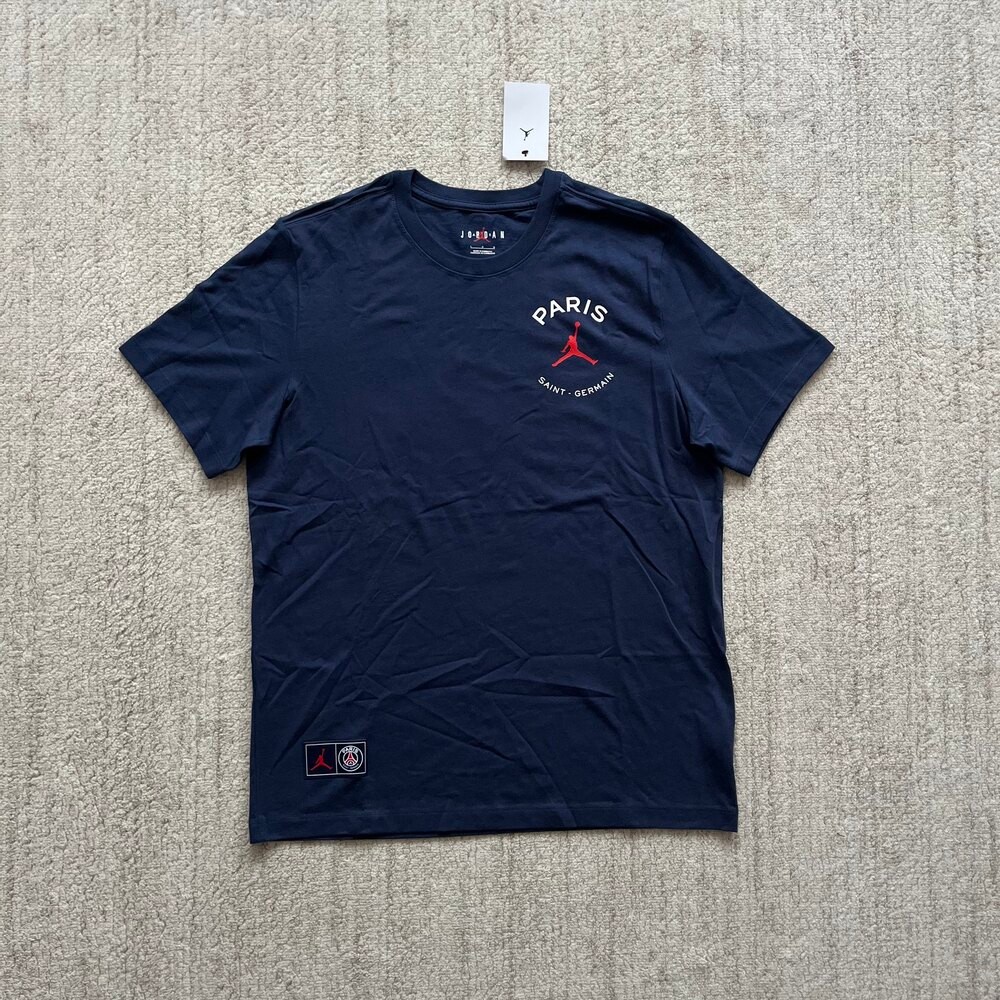 Air Jordan Paris Saint-Germain Logo T-Shirt 'Midnight Navy'