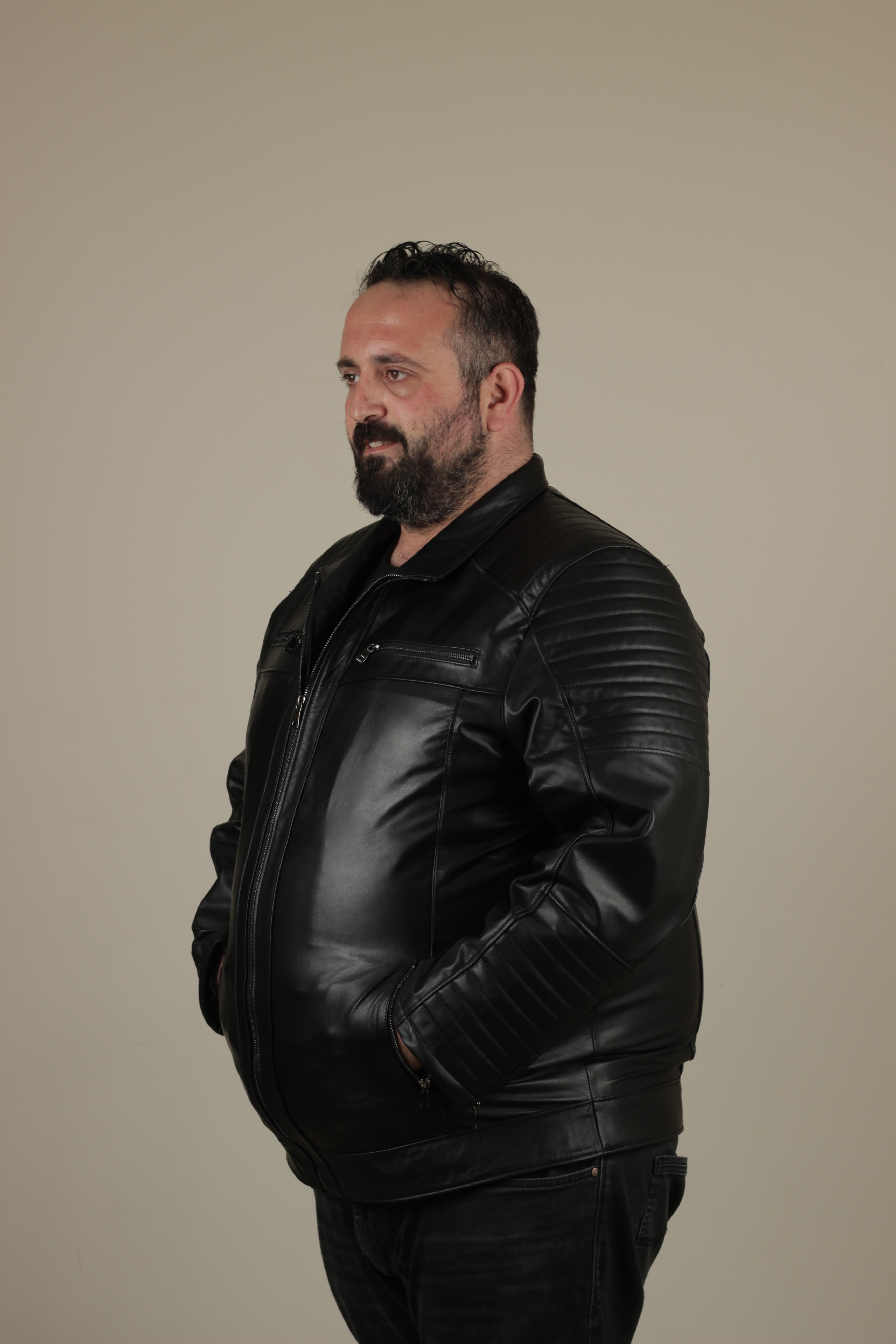 RV Martin Erkek Battal Deri Mont