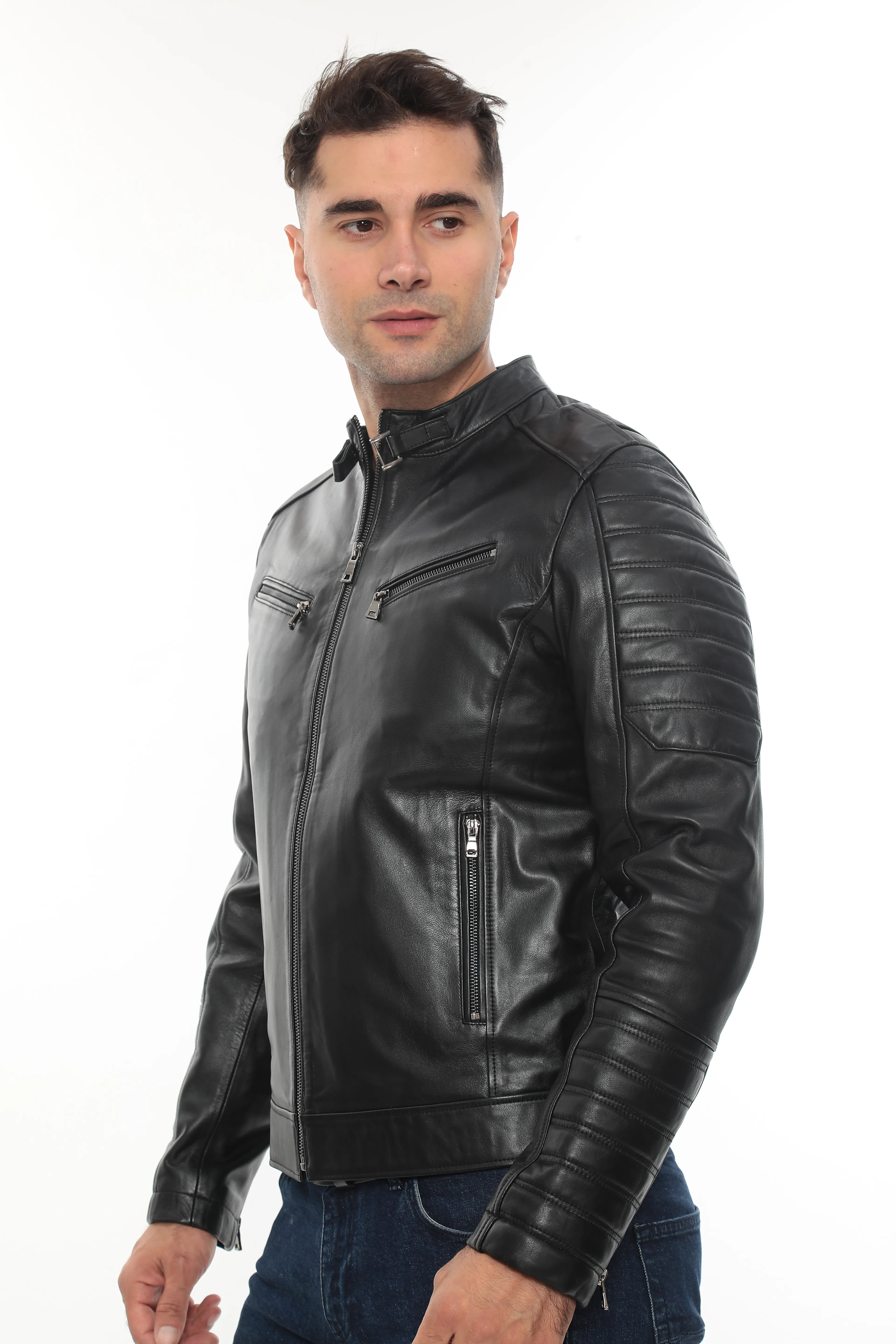 RV DOMINIC HAKİM YAKA ERKEK DERİ MONT