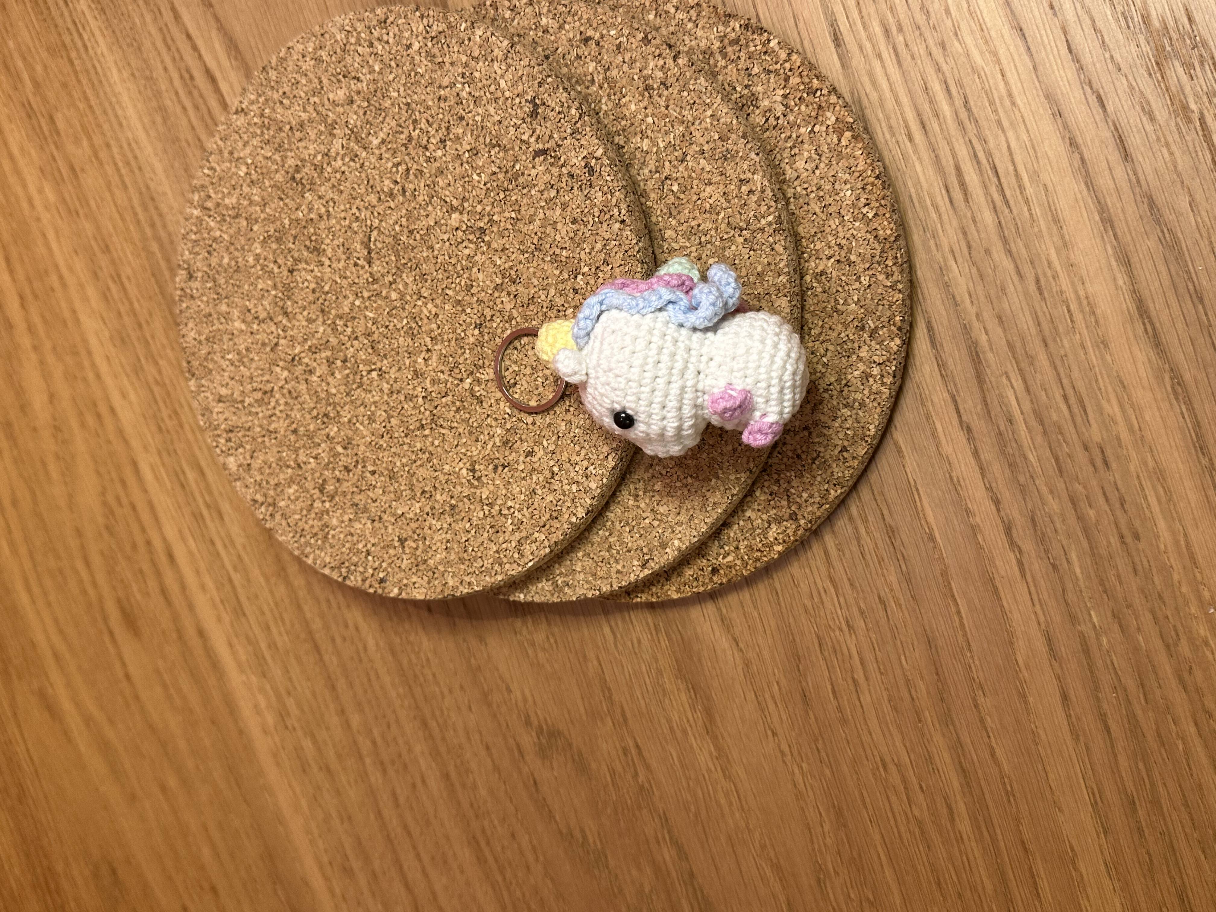 Unicorn El Örgüsü Anahtarlık