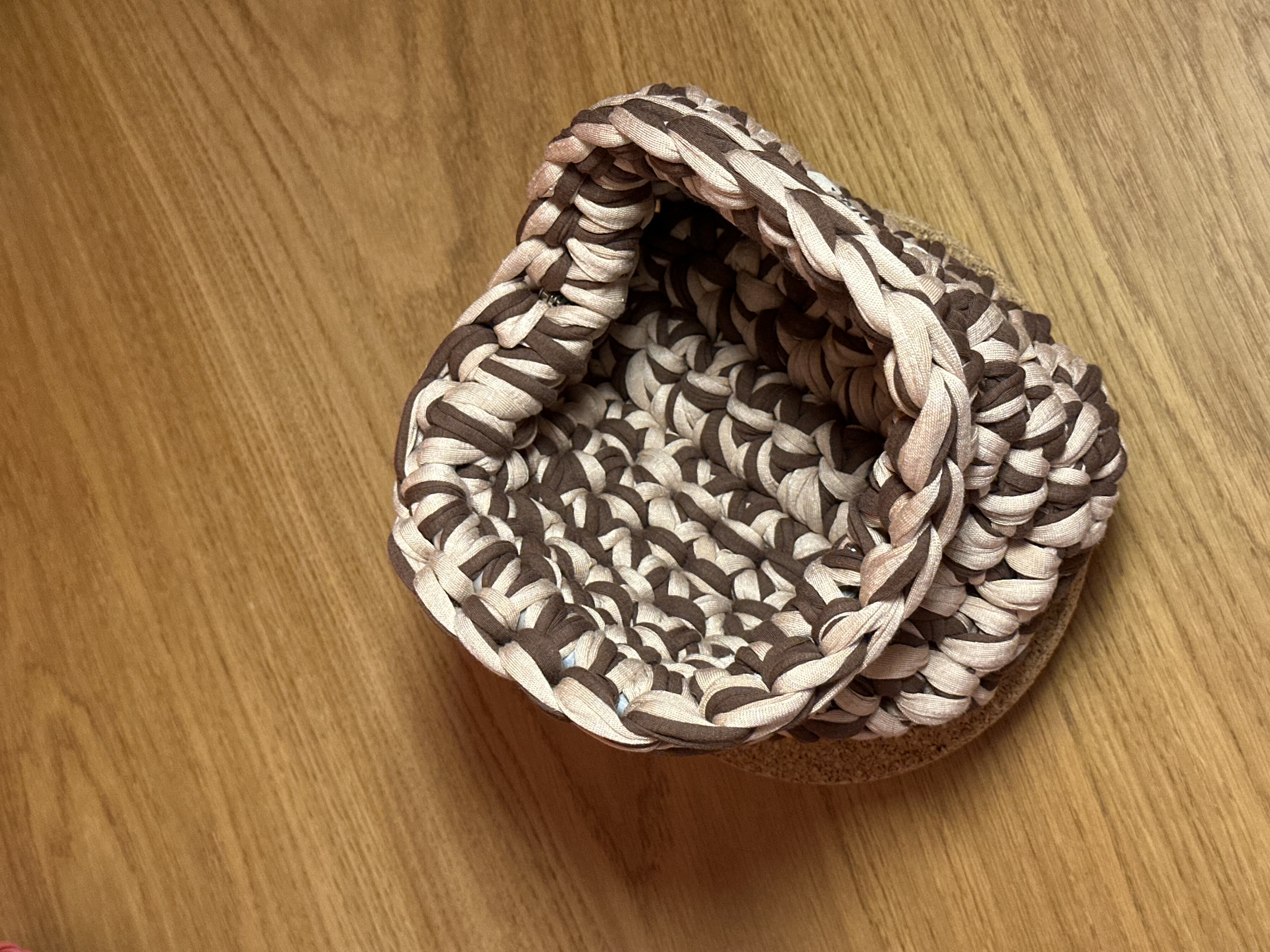 MINI Çift Renkli Makyaj Çantası/Clutch - Kahverengi-Bej