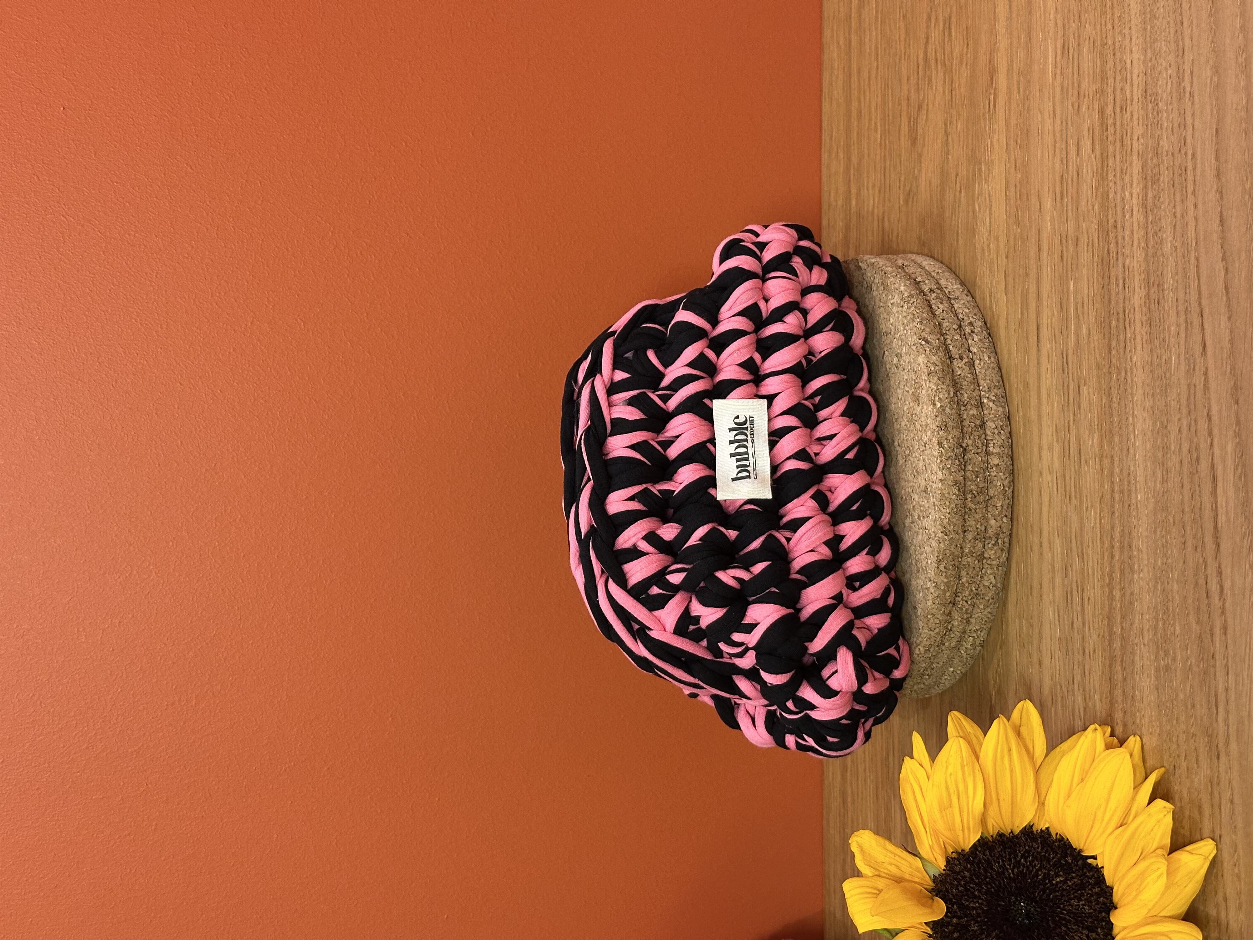 MINI Çift Renkli Makyaj Çantası/Clutch - Pembe-Siyah