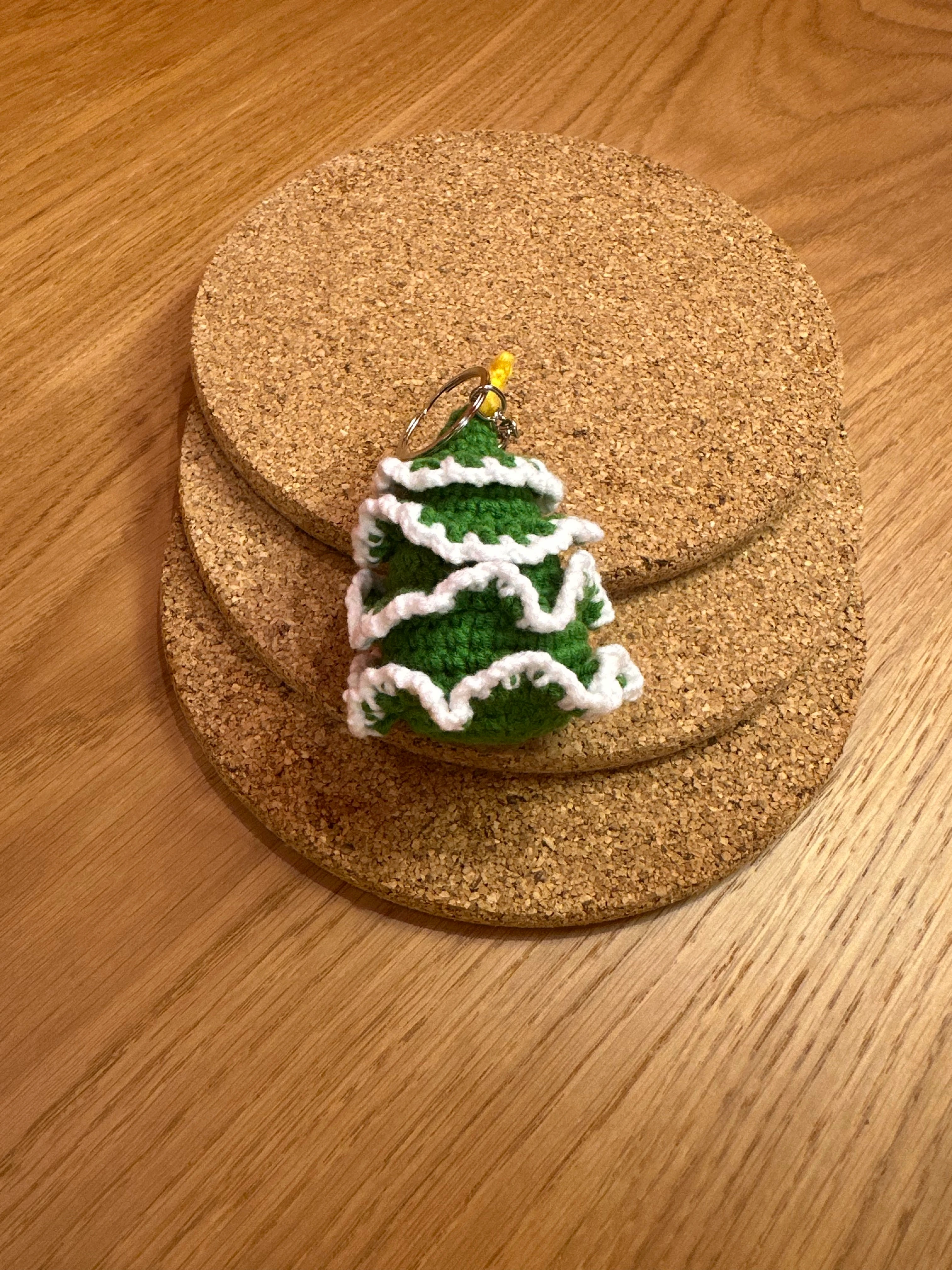 Yılbaşı Ağacı El Örgüsü Anahtarlık