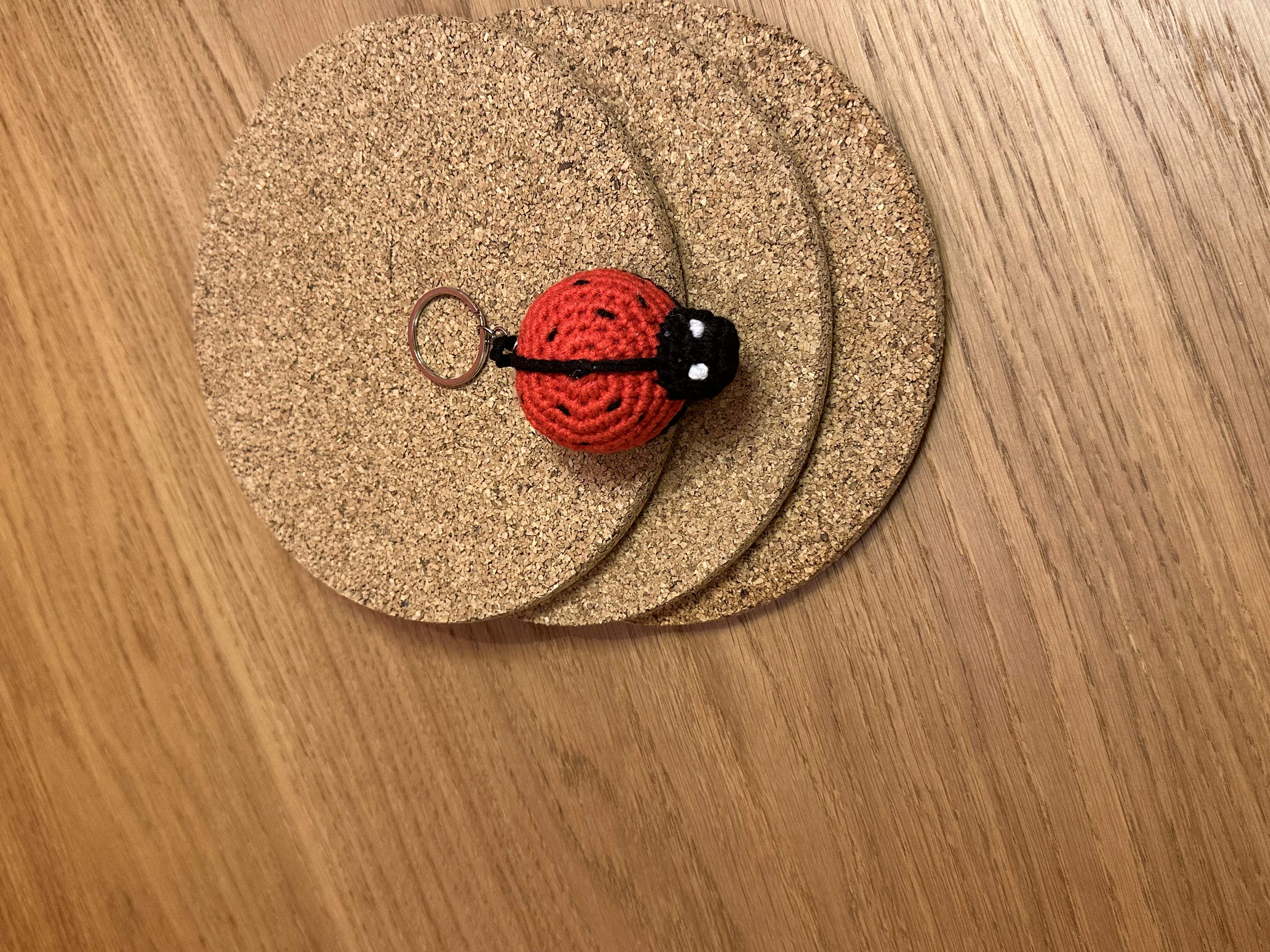 Uğur Böceği El Örgüsü Anahtarlık