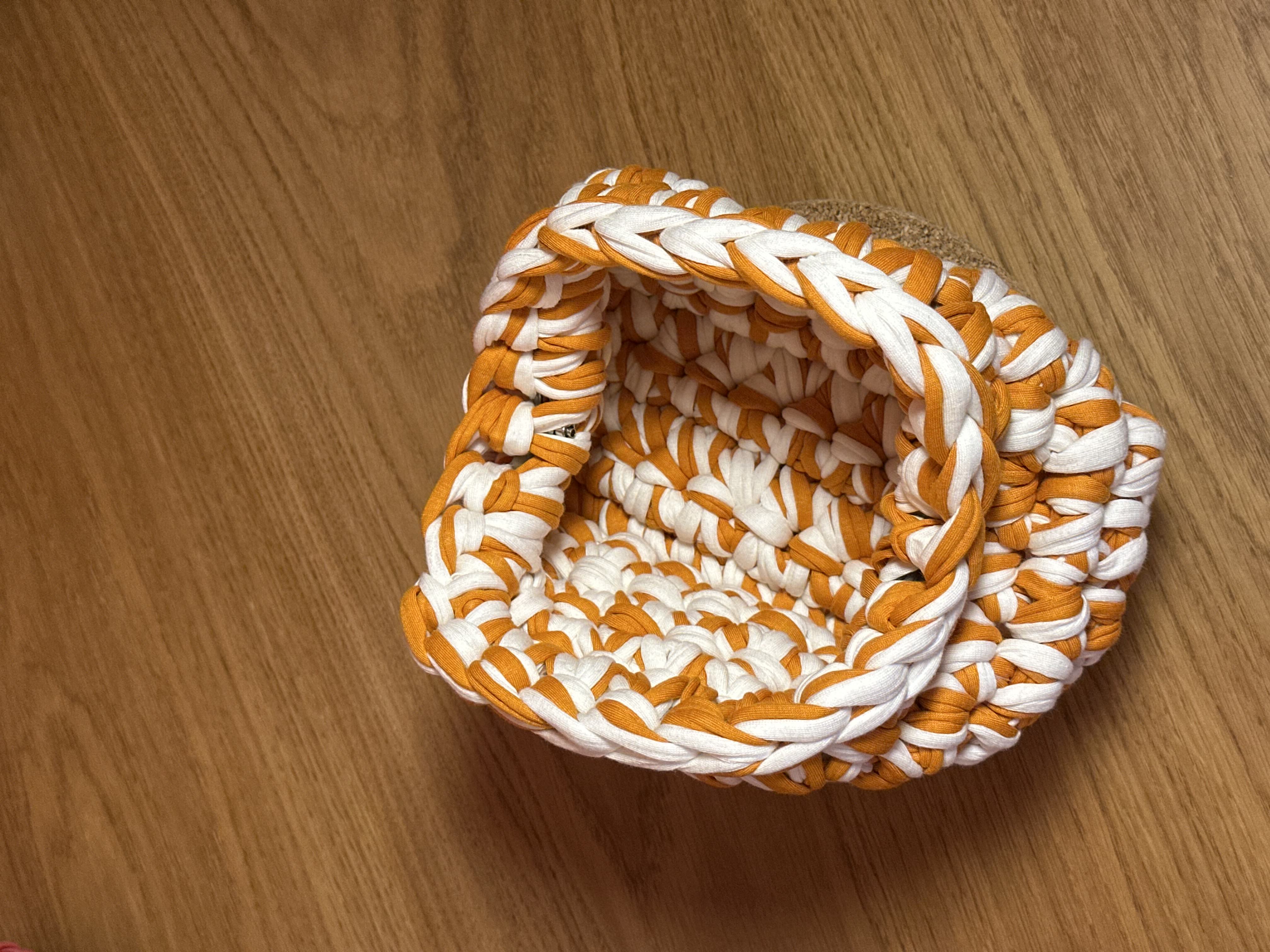 MINI Çift Renkli Makyaj Çantası/Clutch - Turuncu-Beyaz