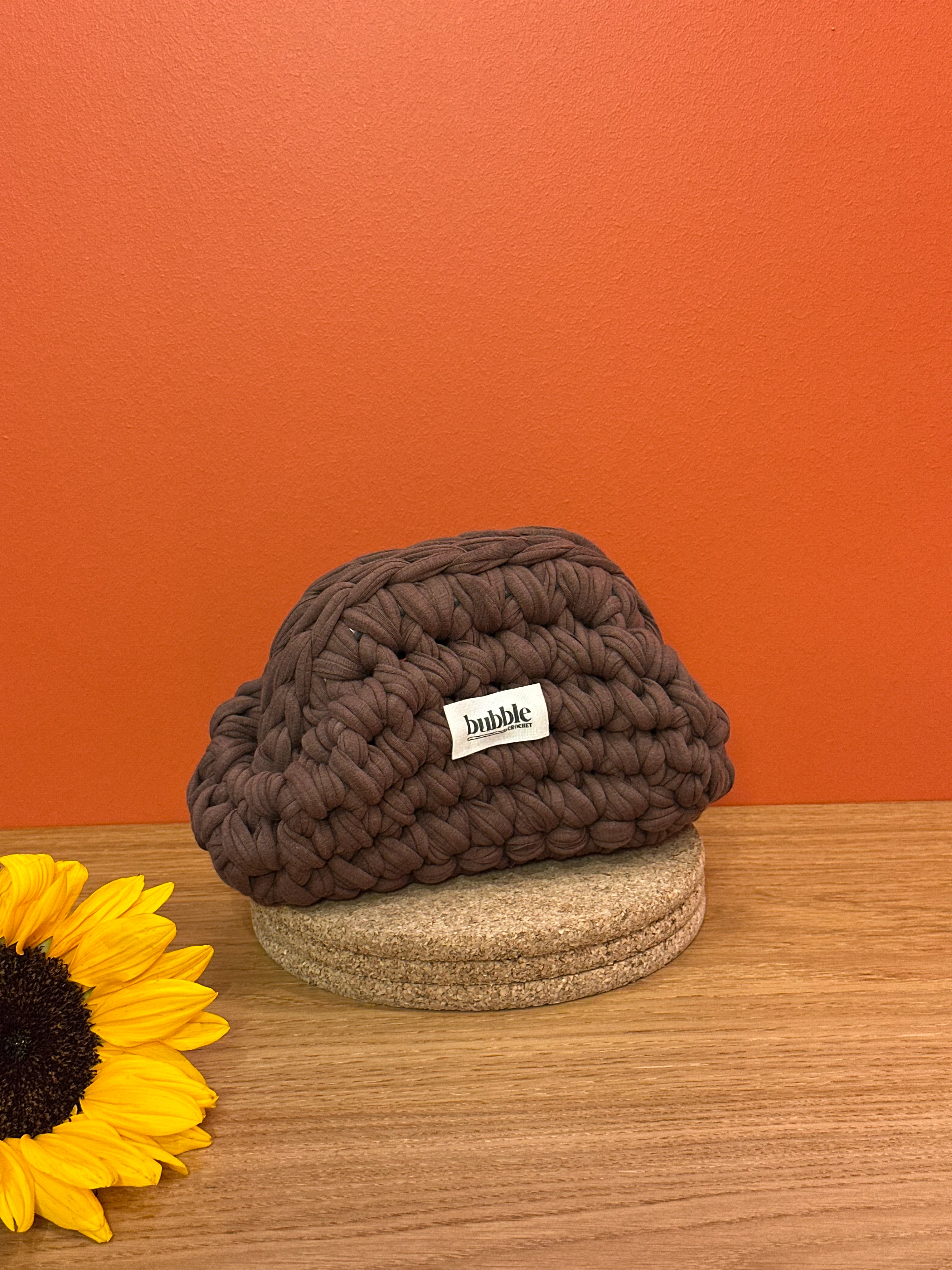 MINI Çift Renkli Makyaj Çantası/Clutch - Kahverengi