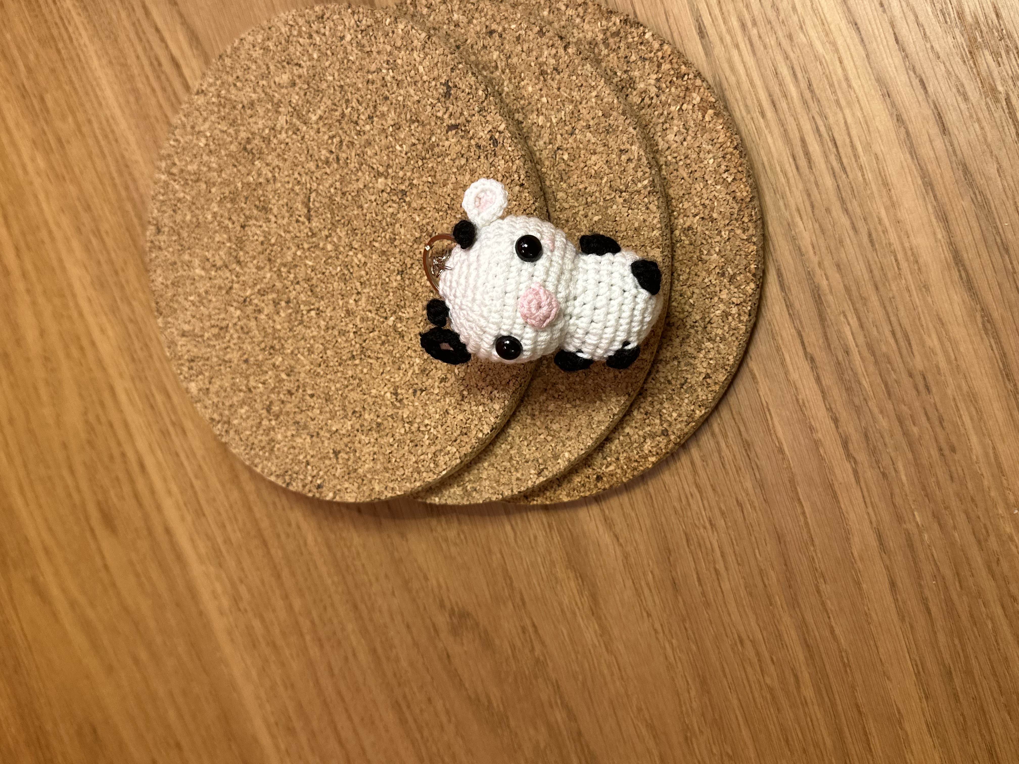 İnek El Örgüsü Anahtarlık