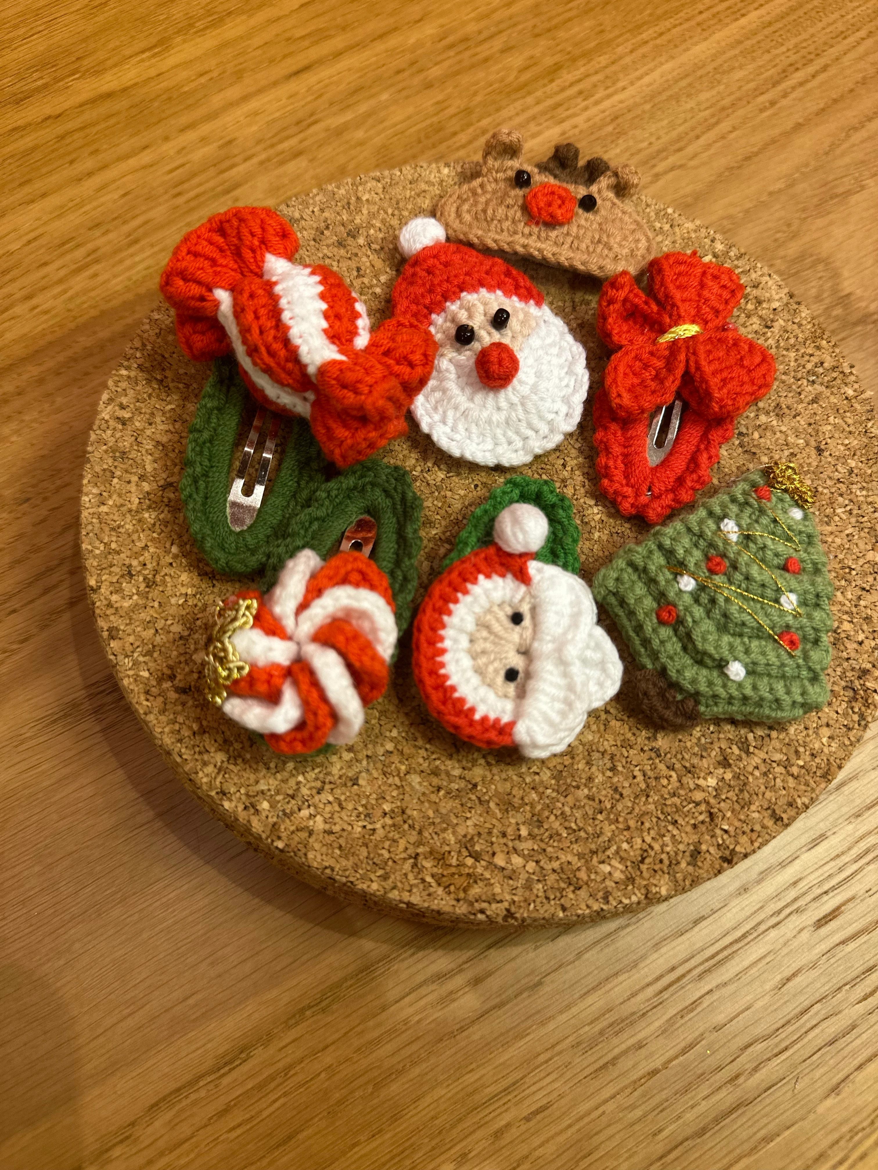 Noel Çelenk Örgü Çıtçıt Toka