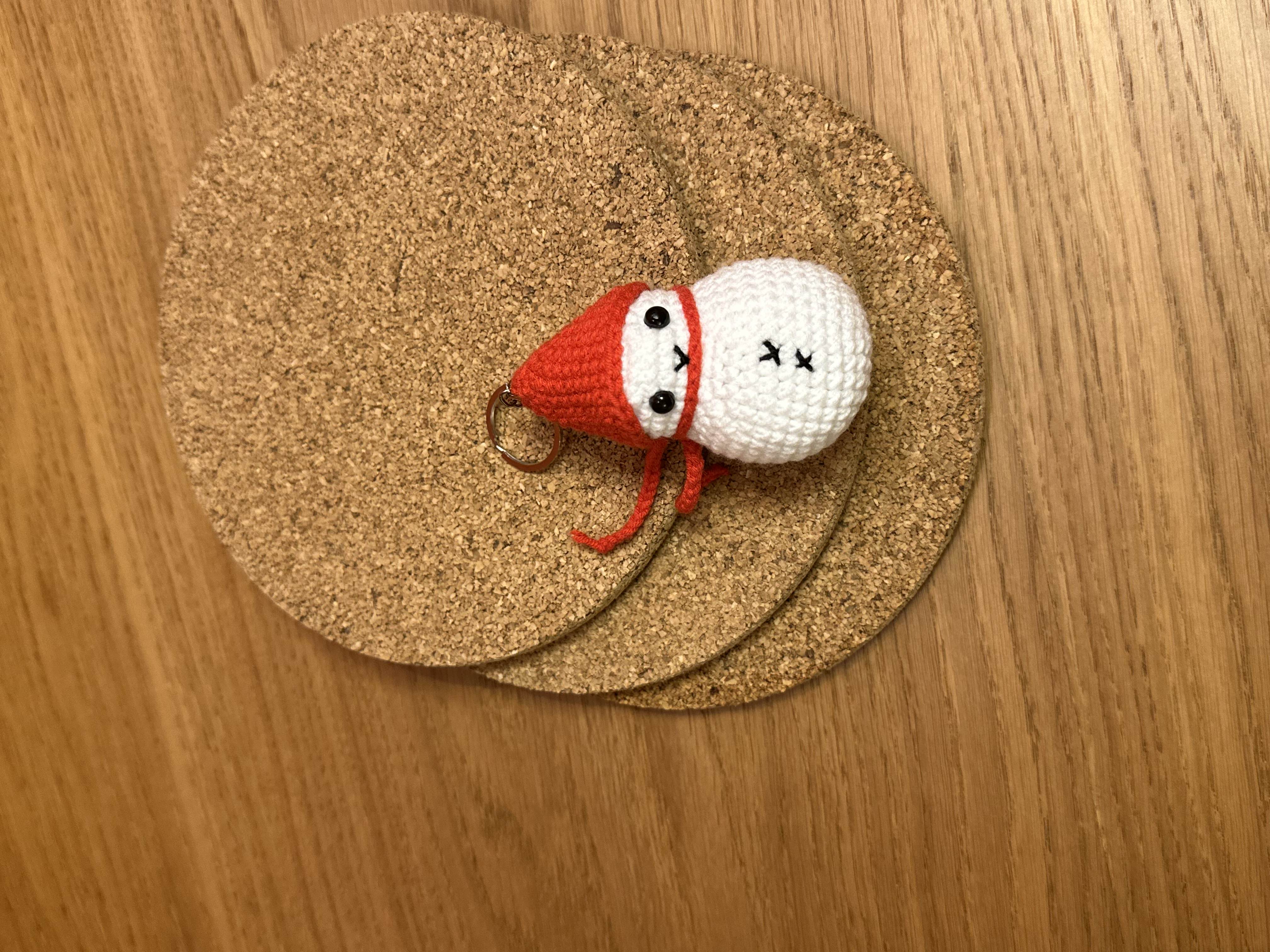 Kardan Adam El Örgüsü Anahtarlık