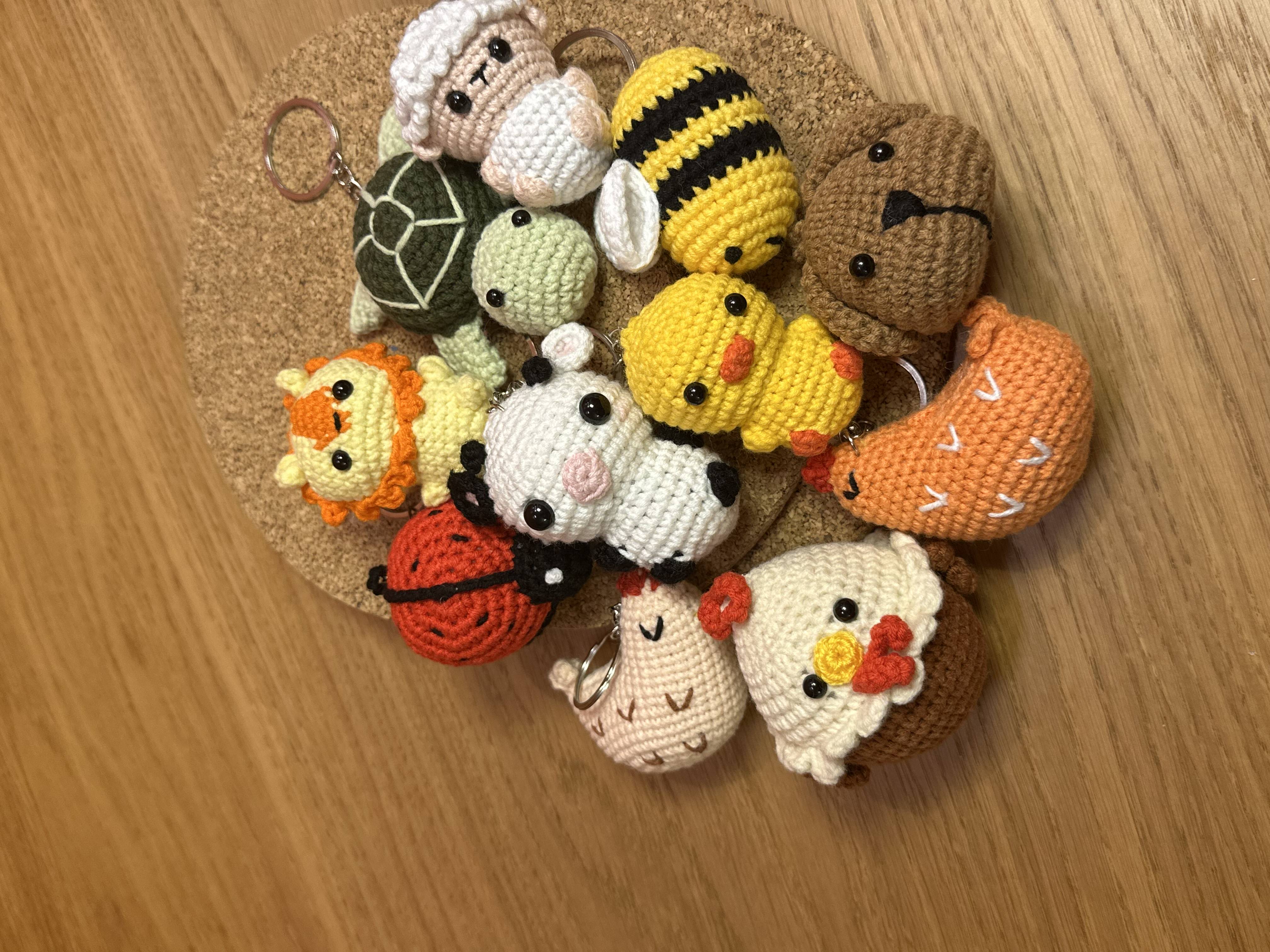 Kuzu El Örgüsü Anahtarlık