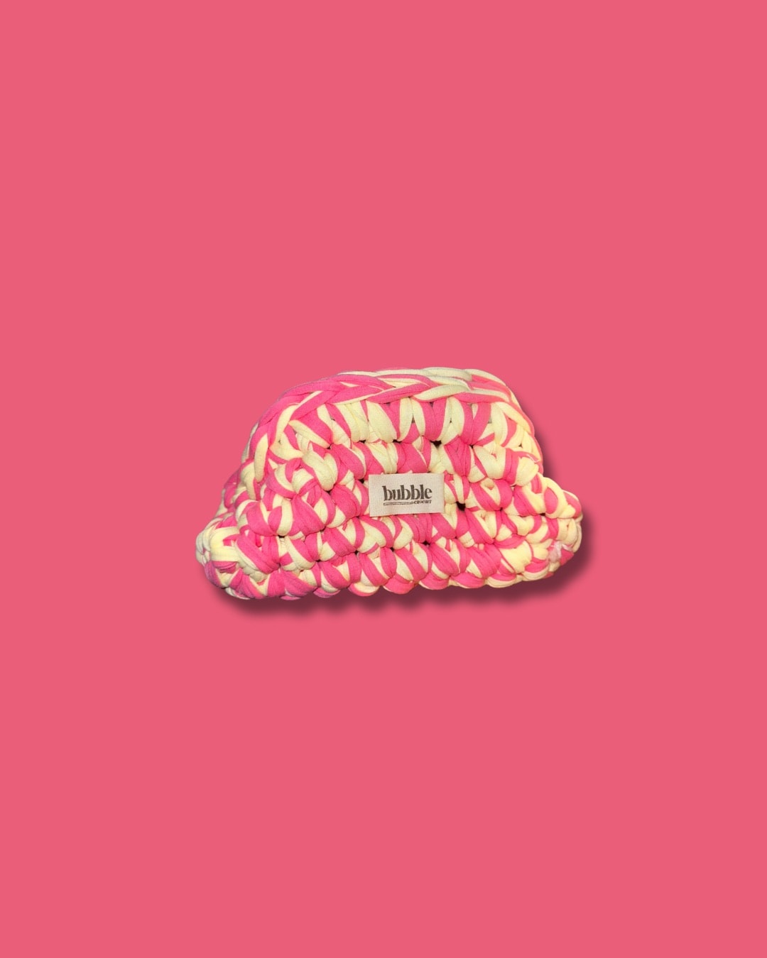 MINI Çift Renkli Makyaj Çantası/Clutch - Limon Sarısı-Pembe