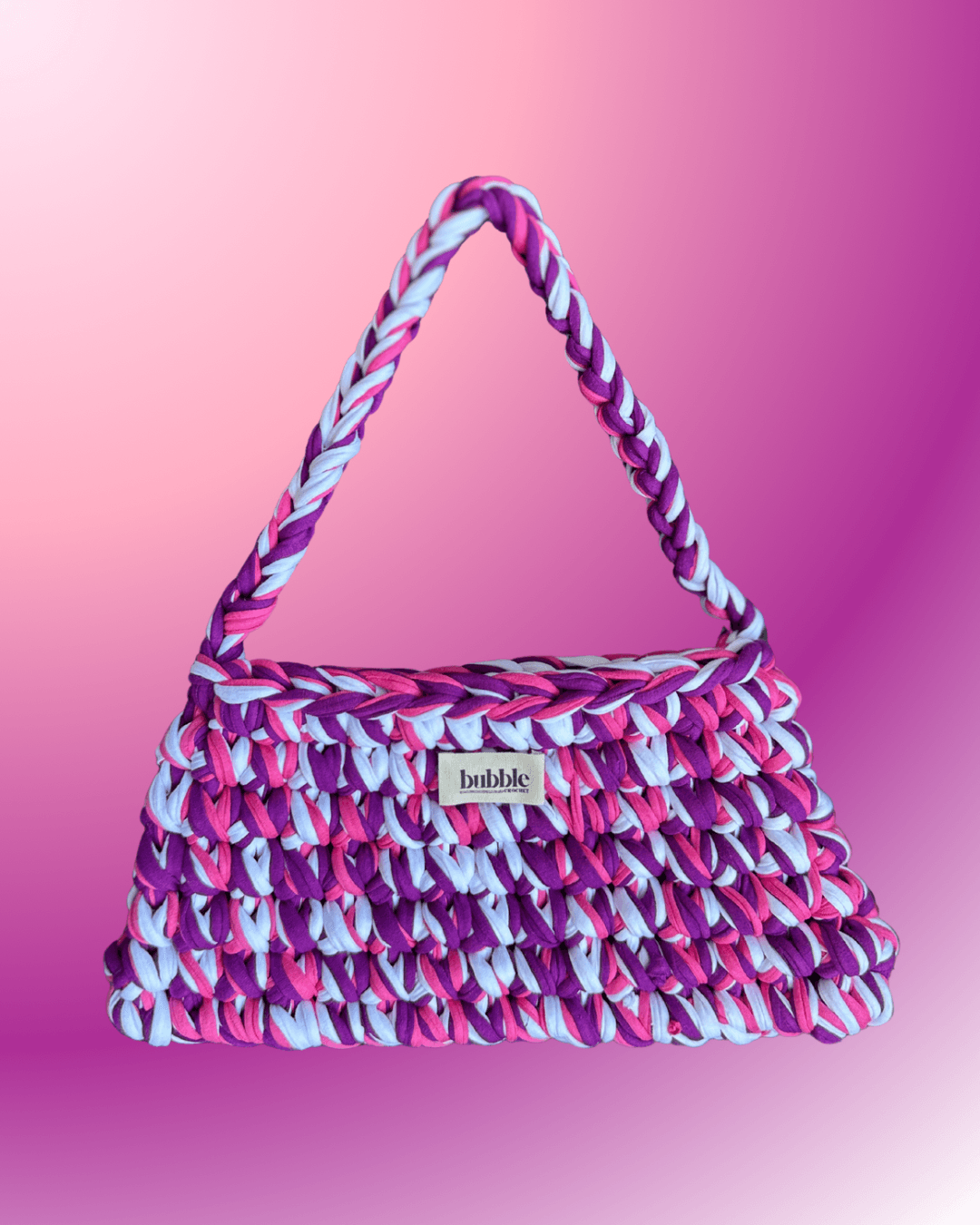 Çok Renkli Omuz Çantası - Plum