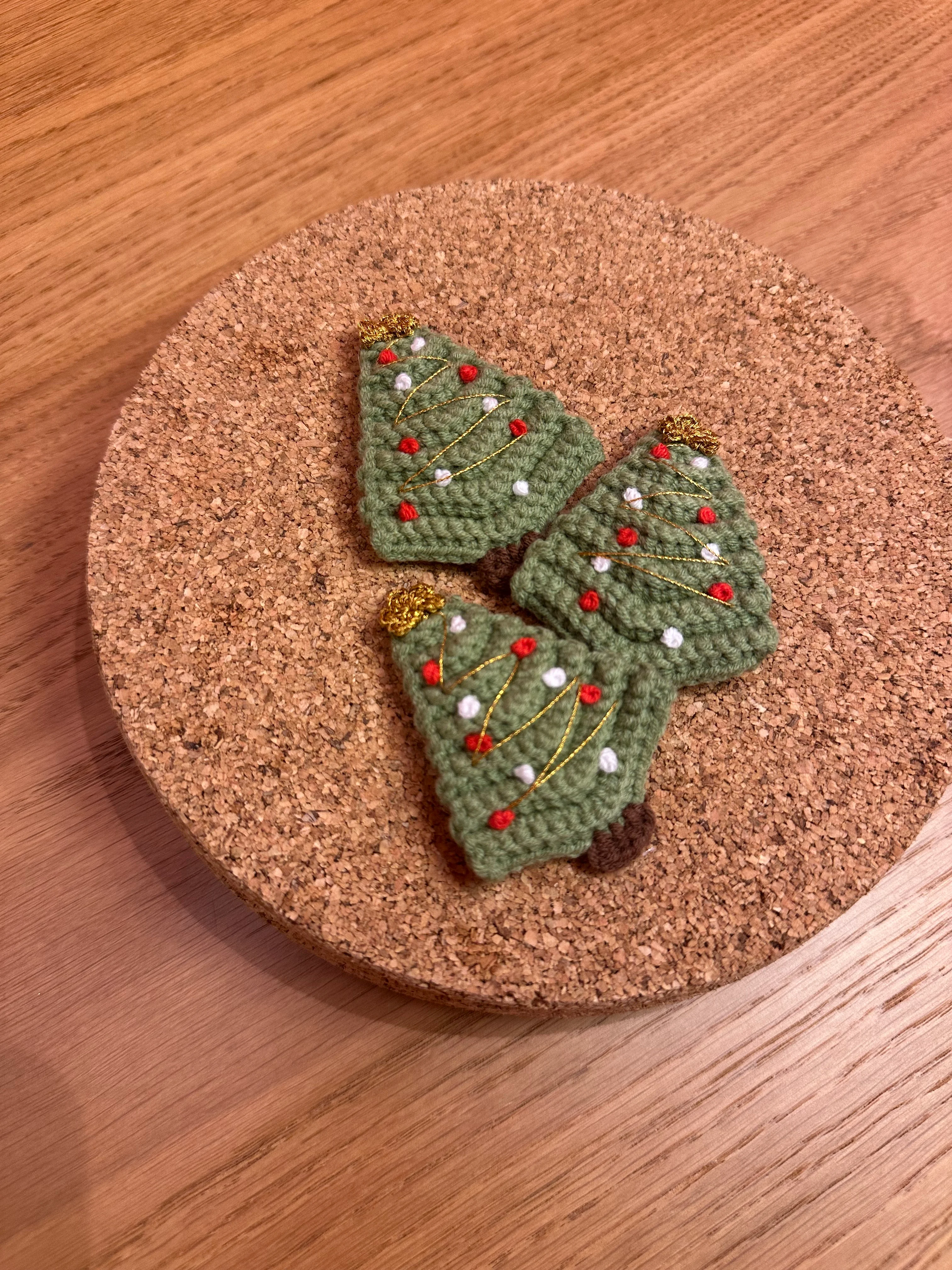 Yılbaşı Ağacı Örgü Çıtçıt Toka