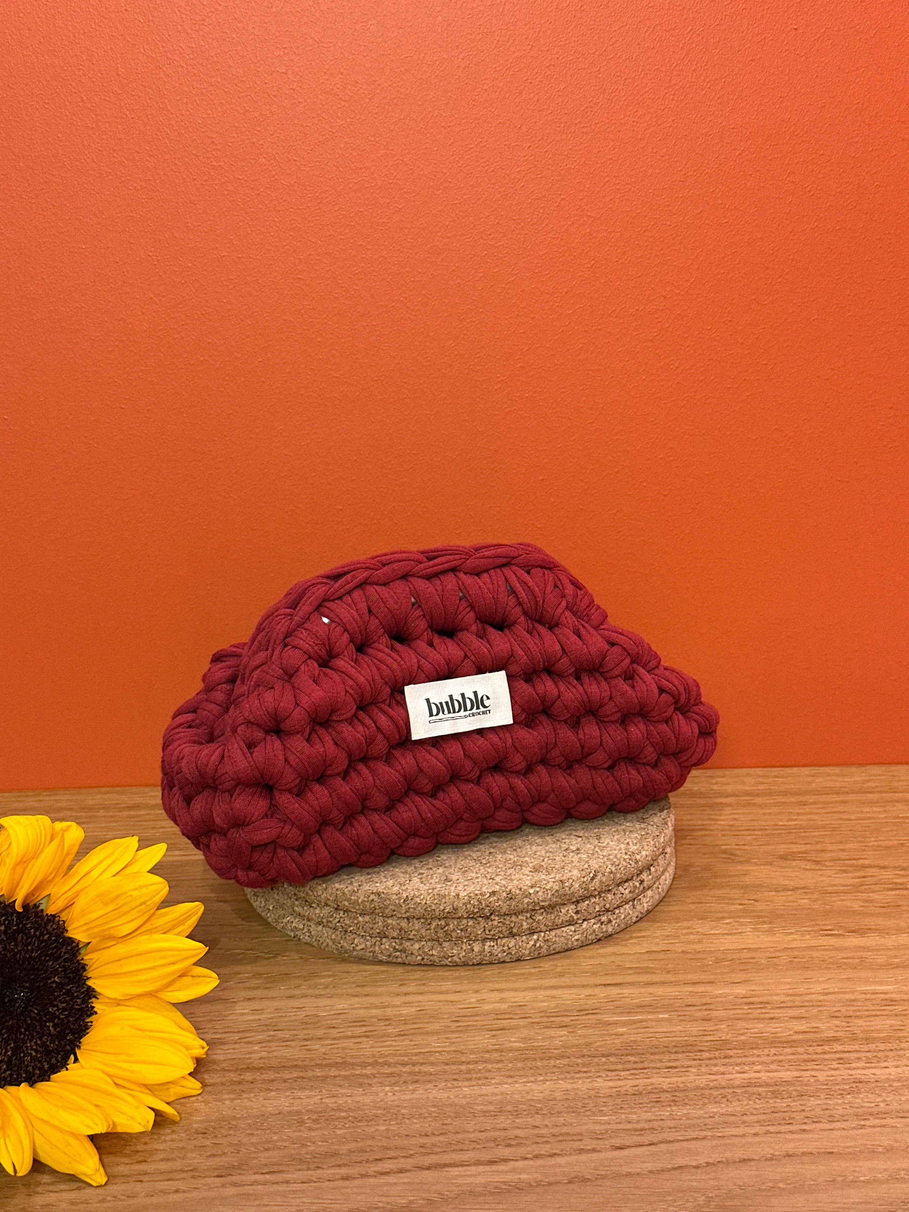 MINI Çift Renkli Makyaj Çantası/Clutch - Bordo