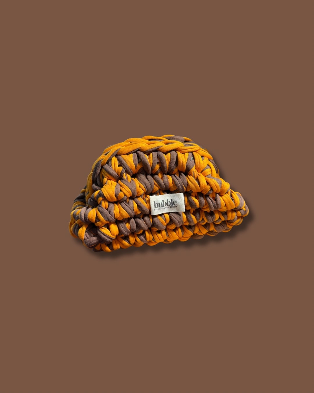 MINI Çift Renkli Makyaj Çantası/Clutch - Turuncu-Kahverengi 