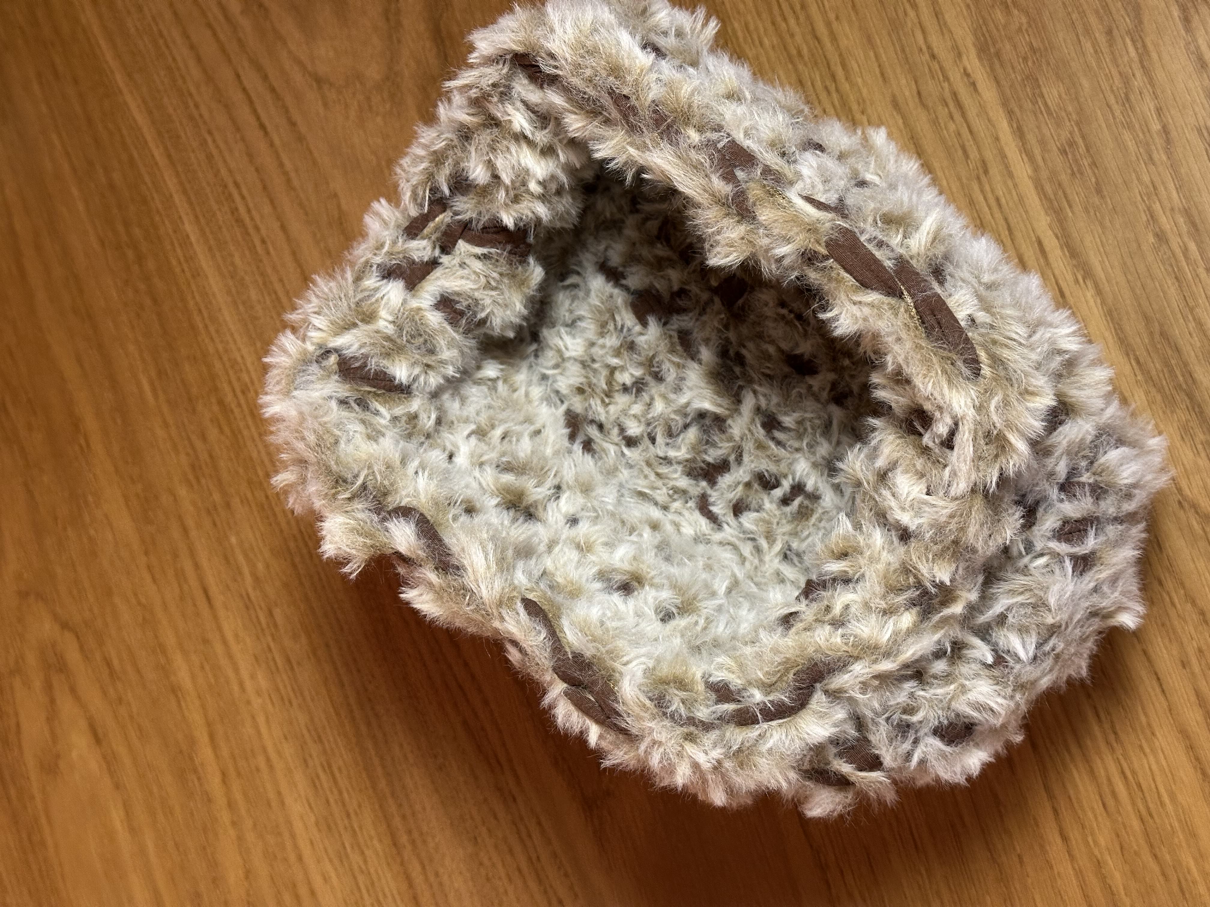 FLUFFY Clutch - Kahverengi-Beyaz Fluffy