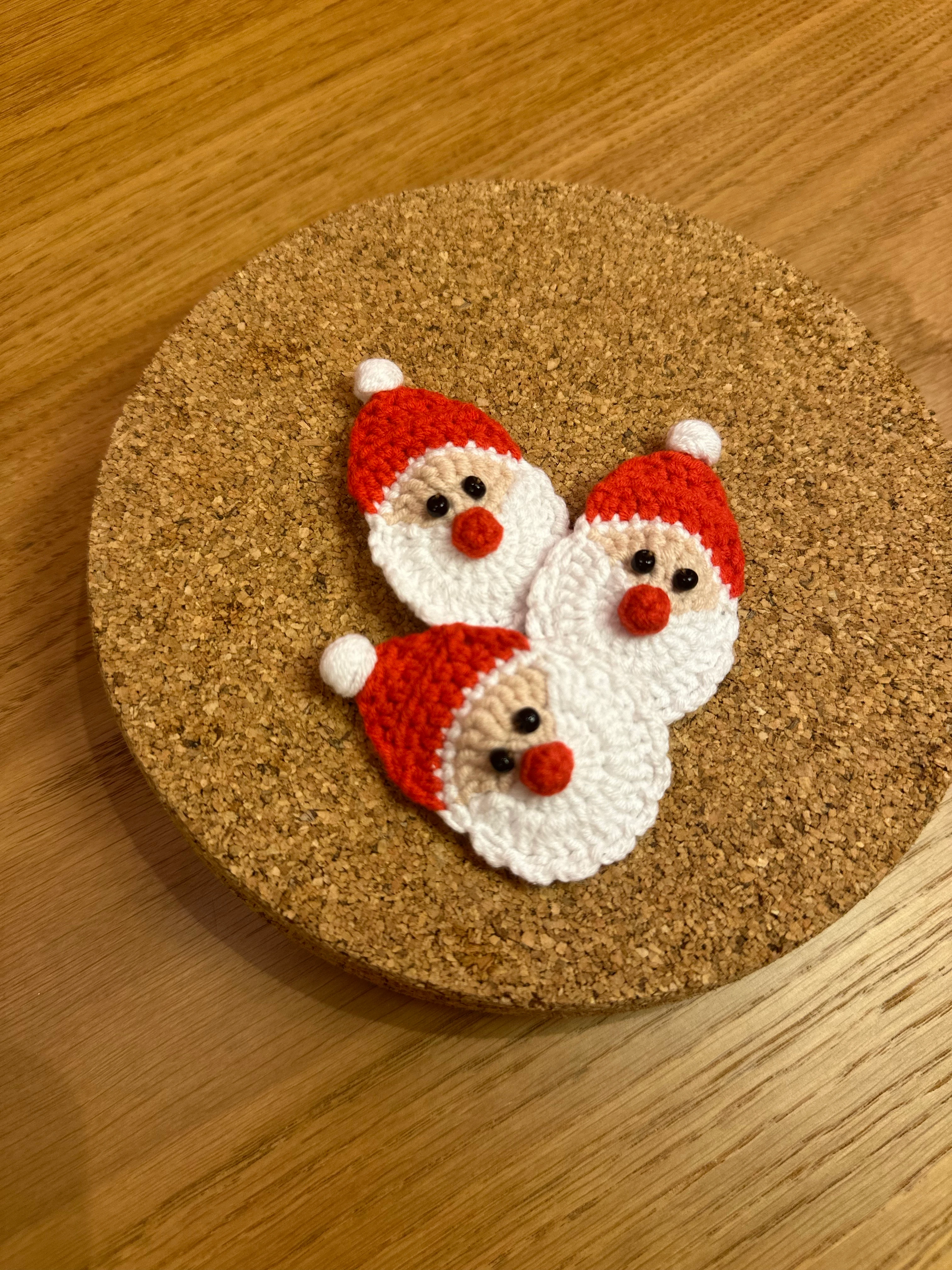 Büyük Noel Baba Örgü Çıtçıt Toka