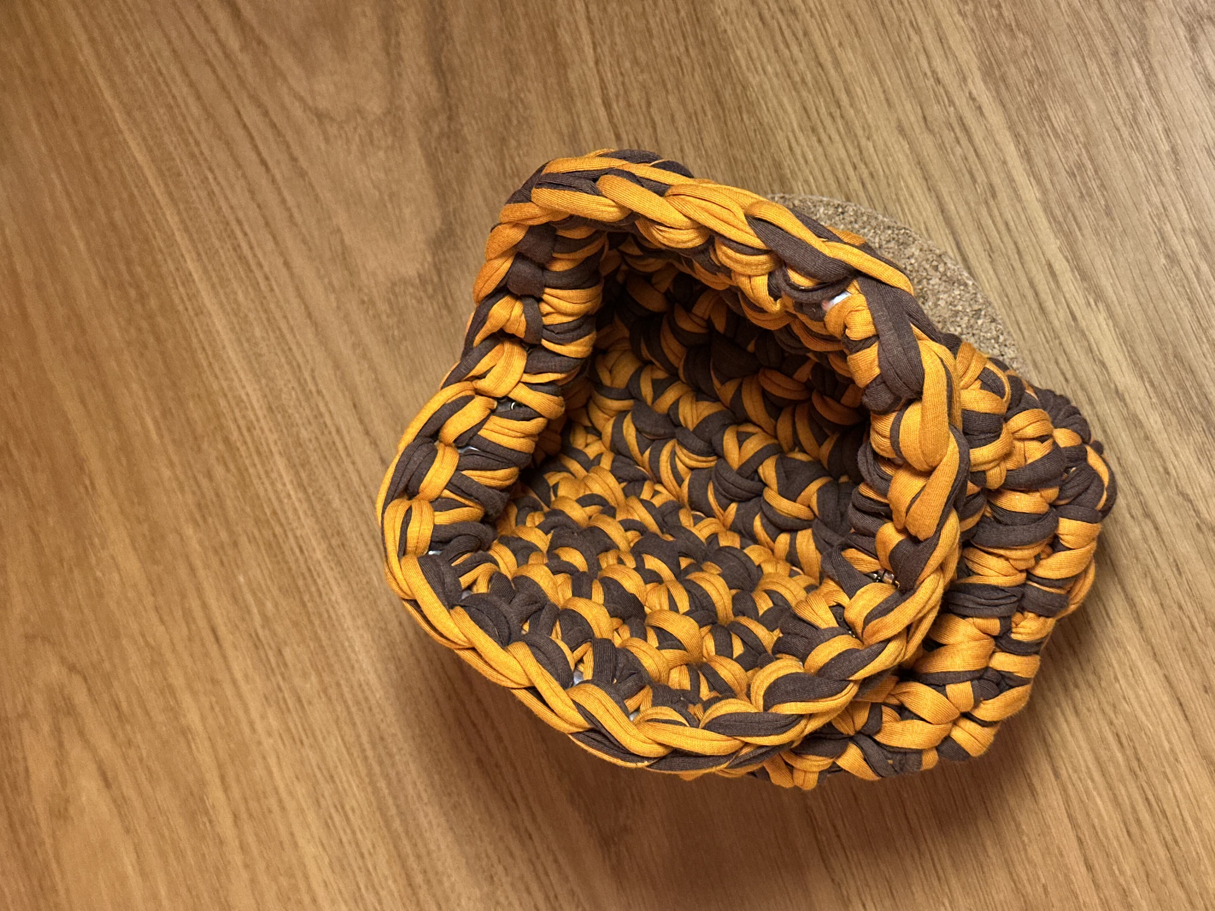 MINI Çift Renkli Makyaj Çantası/Clutch - Turuncu-Kahverengi 