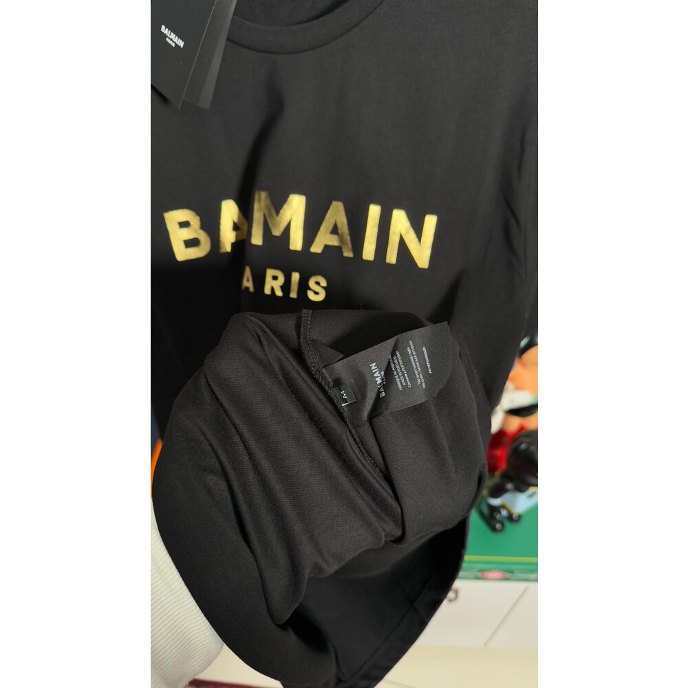 Altın Logo Baskılı Erkek T-shirt