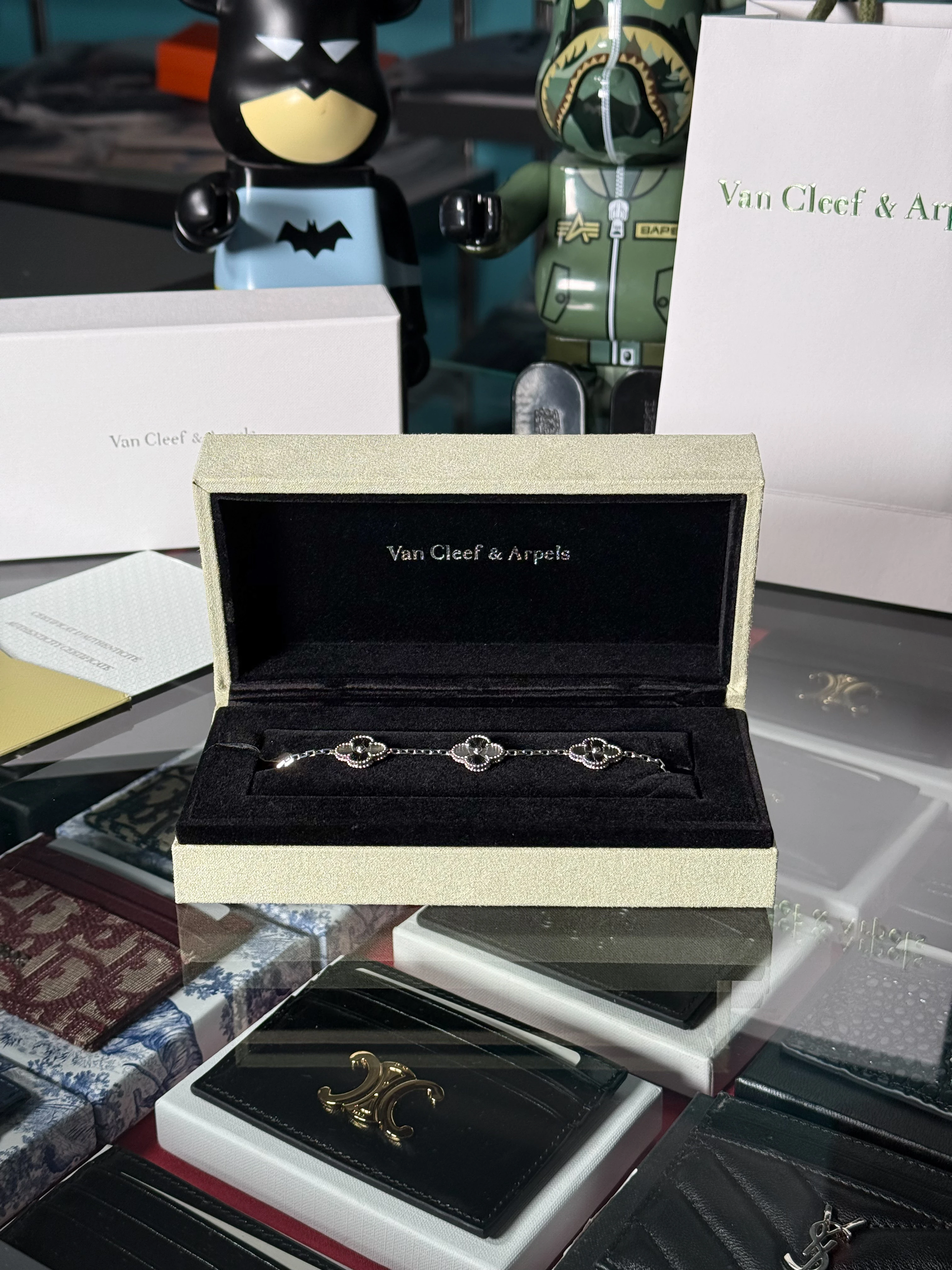 Gümüş Pırlanta Taşlı Unisex Bileklik