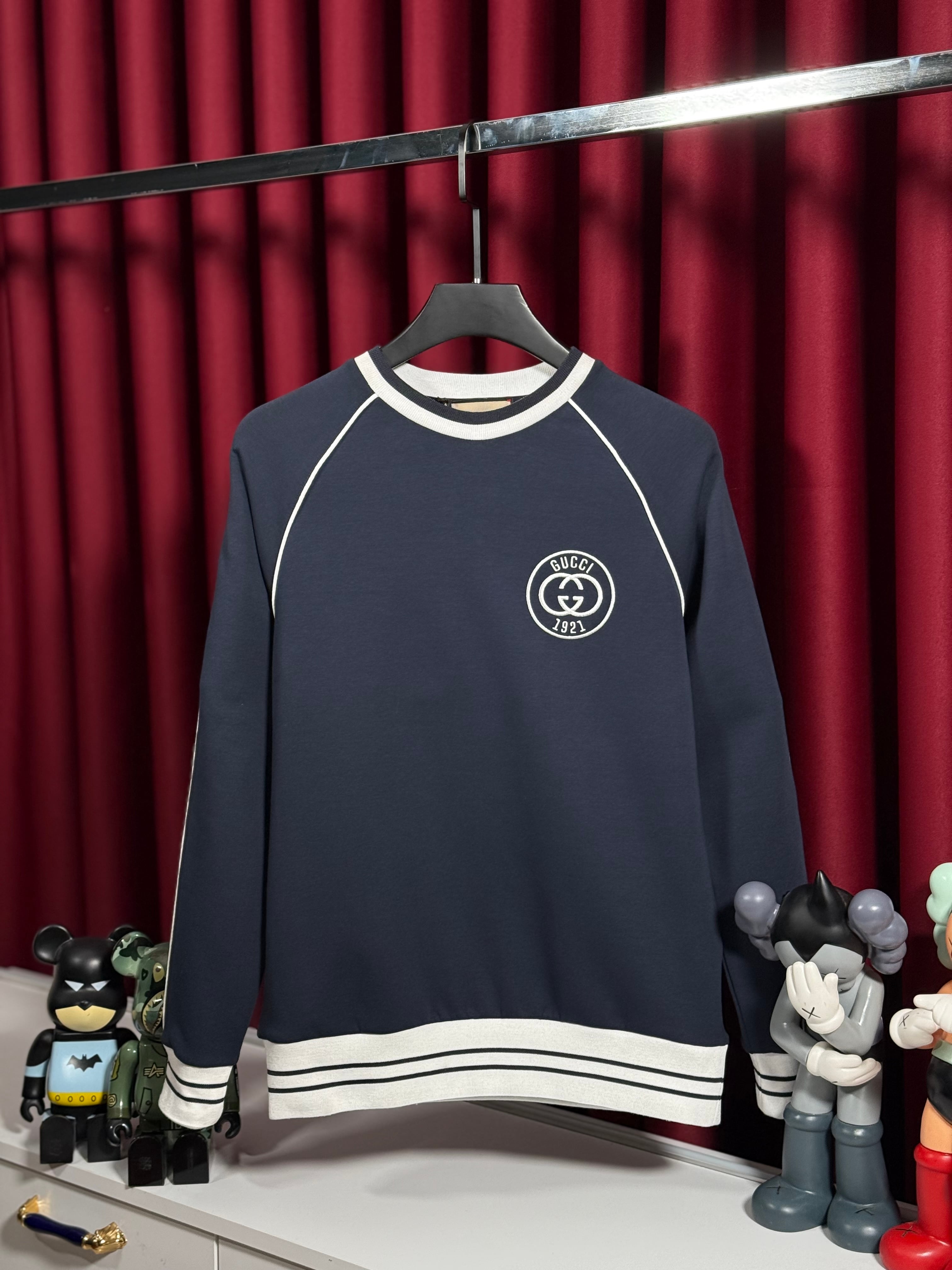 1921 Nakış Logo Detaylı Lacivert Erkek Sweatshirt