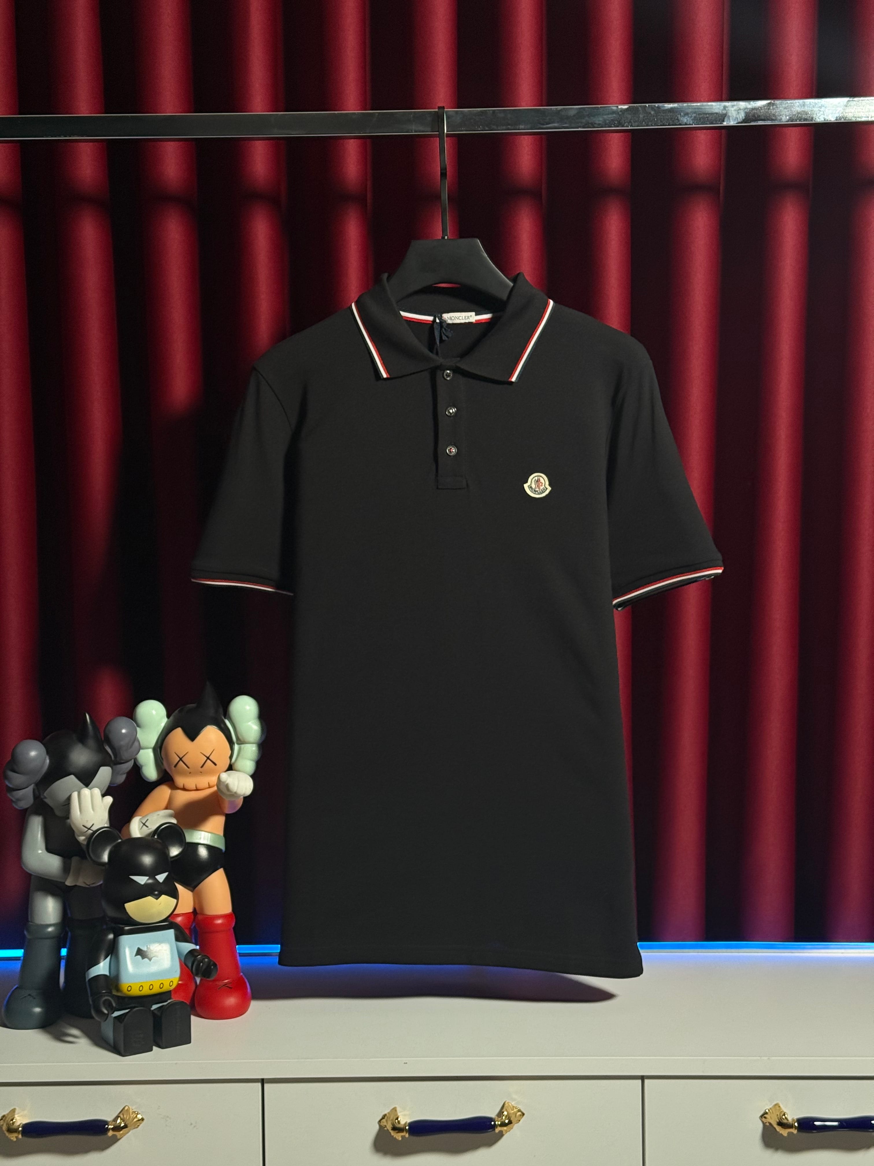 Logo Detaylı Siyah Erkek Polo Yaka T-shirt