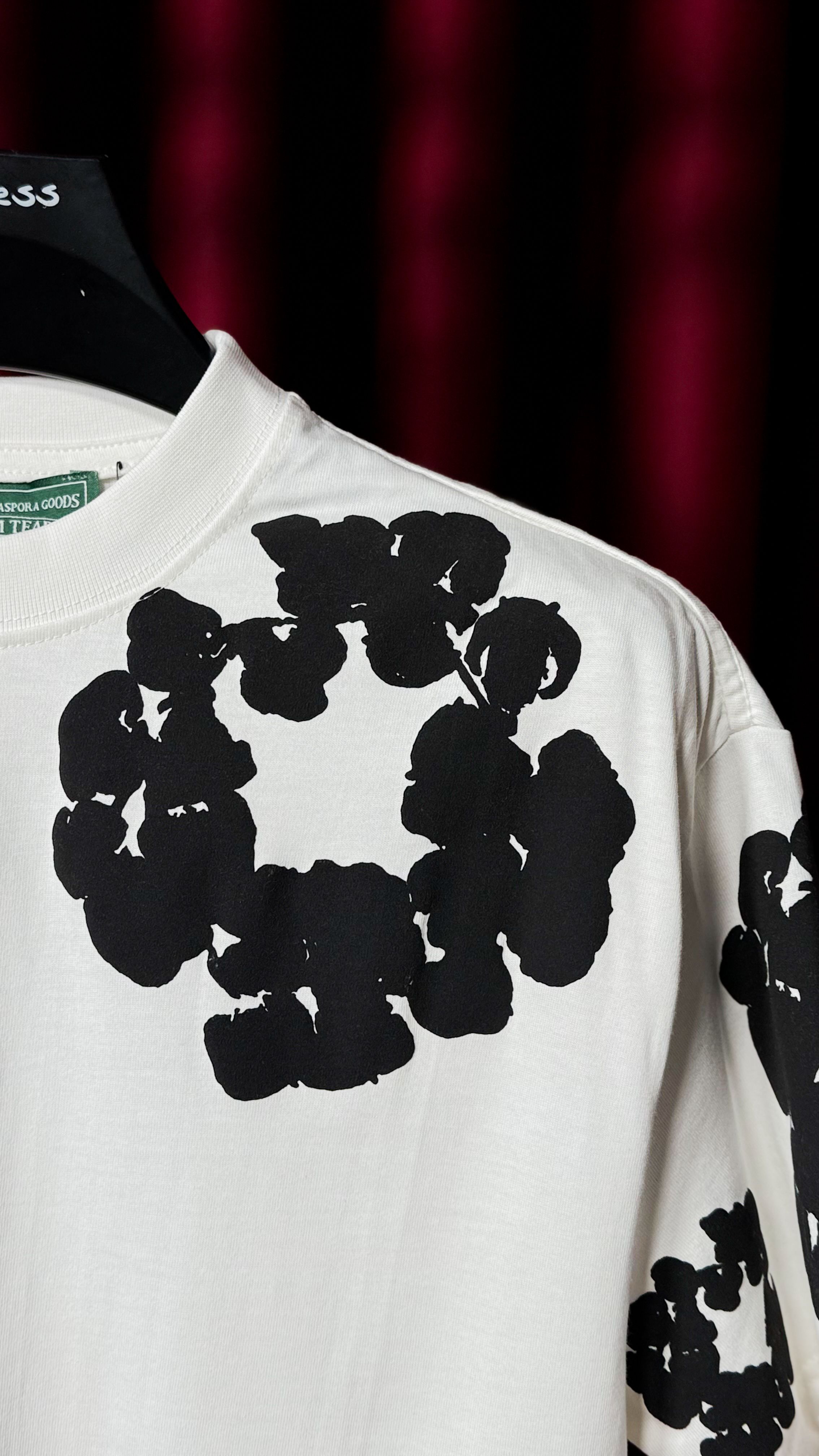 Oversize Baskı Detaylı Beyaz Erkek T-shirt