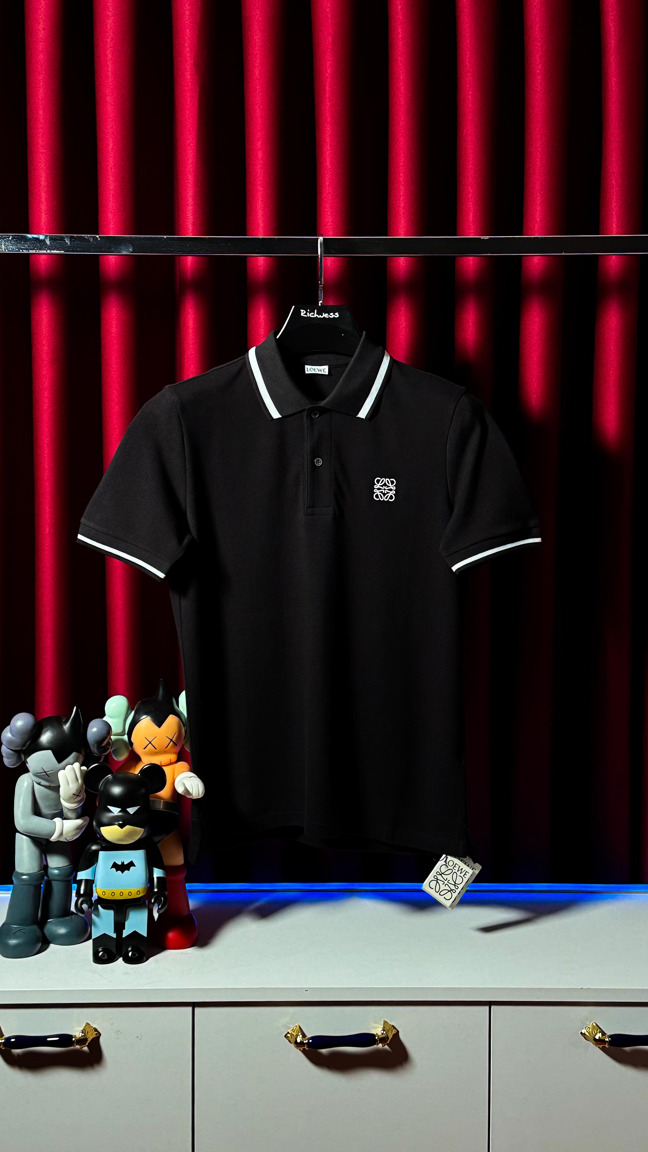 Nakış Logo Detaylı Siyah Erkek Polo T-shirt