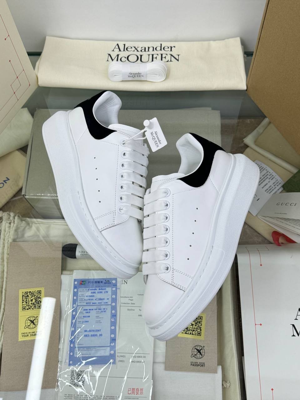 Oversize Süet Detaylı Beyaz Erkek Deri Sneaker