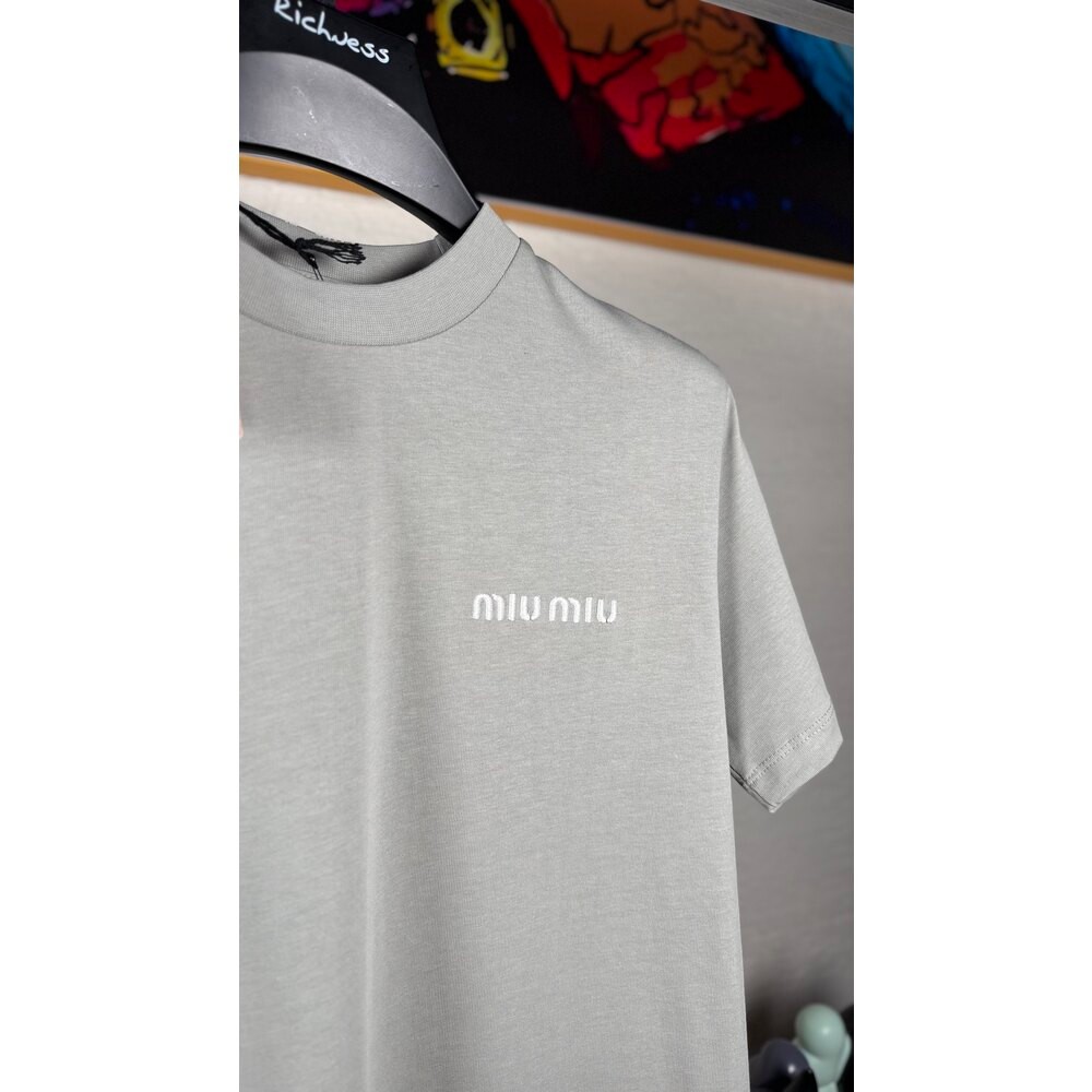 Taş Rengi Nakış Logolu Erkek T-shirt