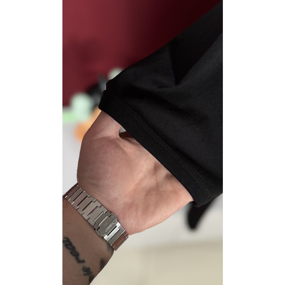 Metal Boğaz Logo Detaylı Erkek T-shirt