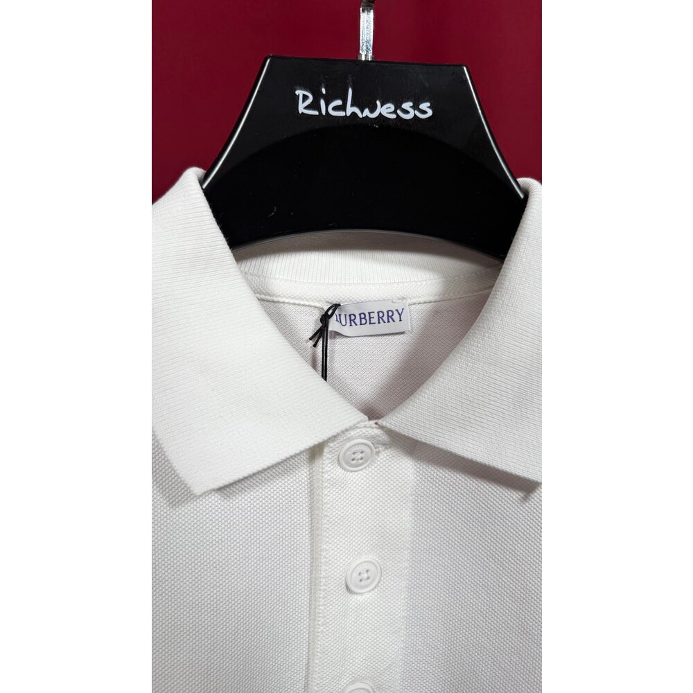 Nakış Logo Detaylı Erkek Beyaz Polo T-shirt NW
