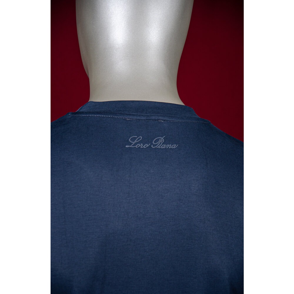 Mavi Renk Merserize T-shirt