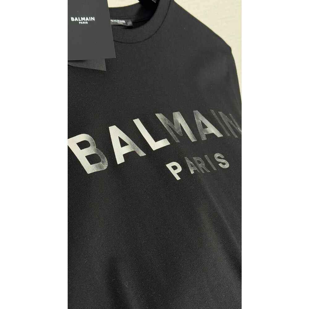 Gümüş Logo Baskılı Erkek T-shirt