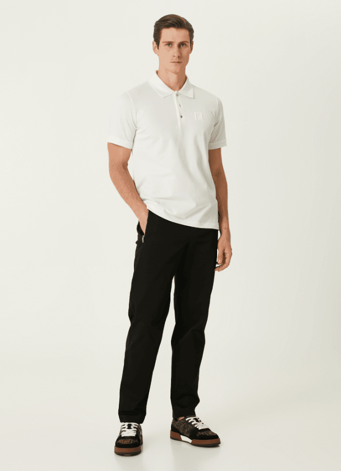 FF Logo Nakışlı Erkek Polo T-shirt