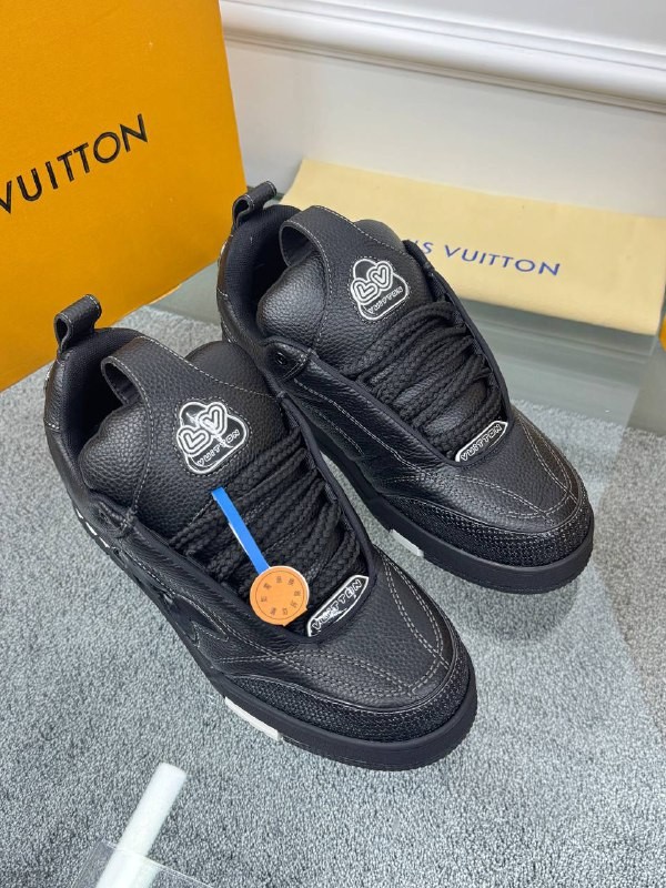 Siyah Logo Detaylı Erkek Deri Sneakers