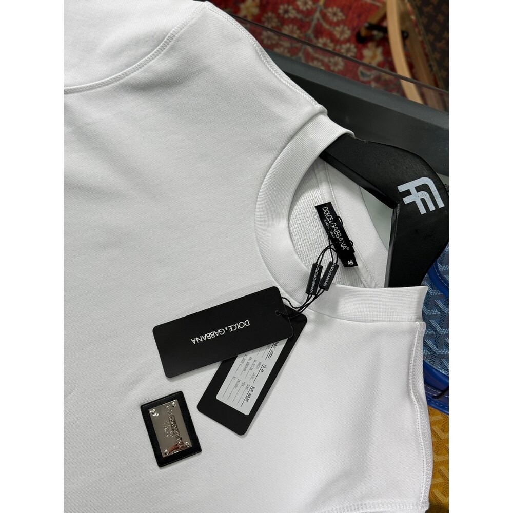 Metal Plaka Logolu Erkek Beyaz Sweatshirt